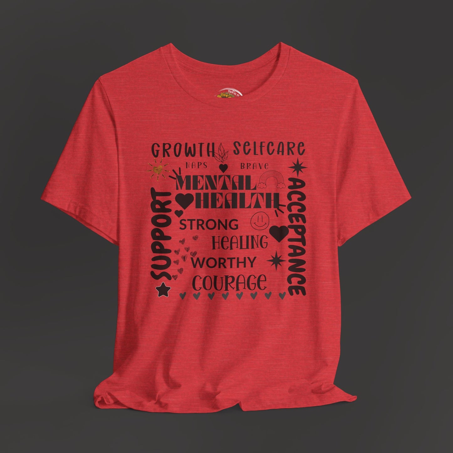 Mental Health Cloud Support & Acceptance Tee - Mental Health Wear TN