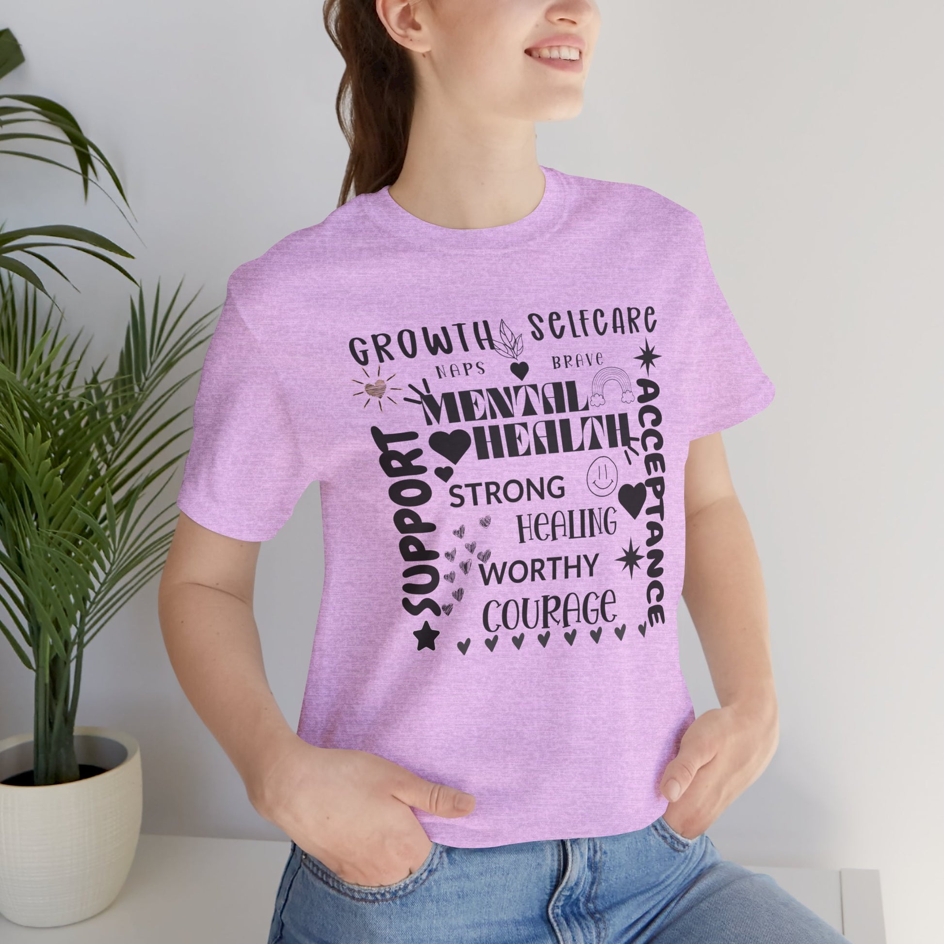 Mental Health Cloud Support & Acceptance Tee - Mental Health Wear TN