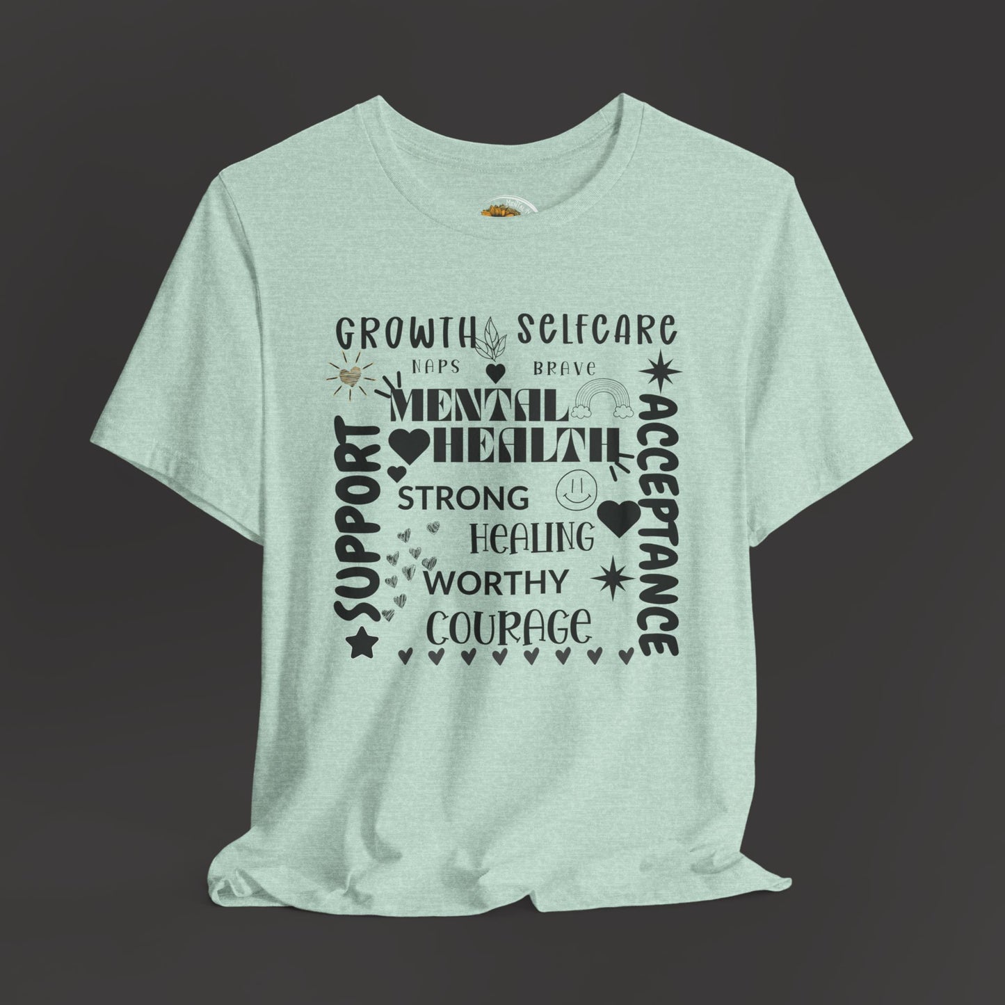 Mental Health Cloud Support & Acceptance Tee - Mental Health Wear TN