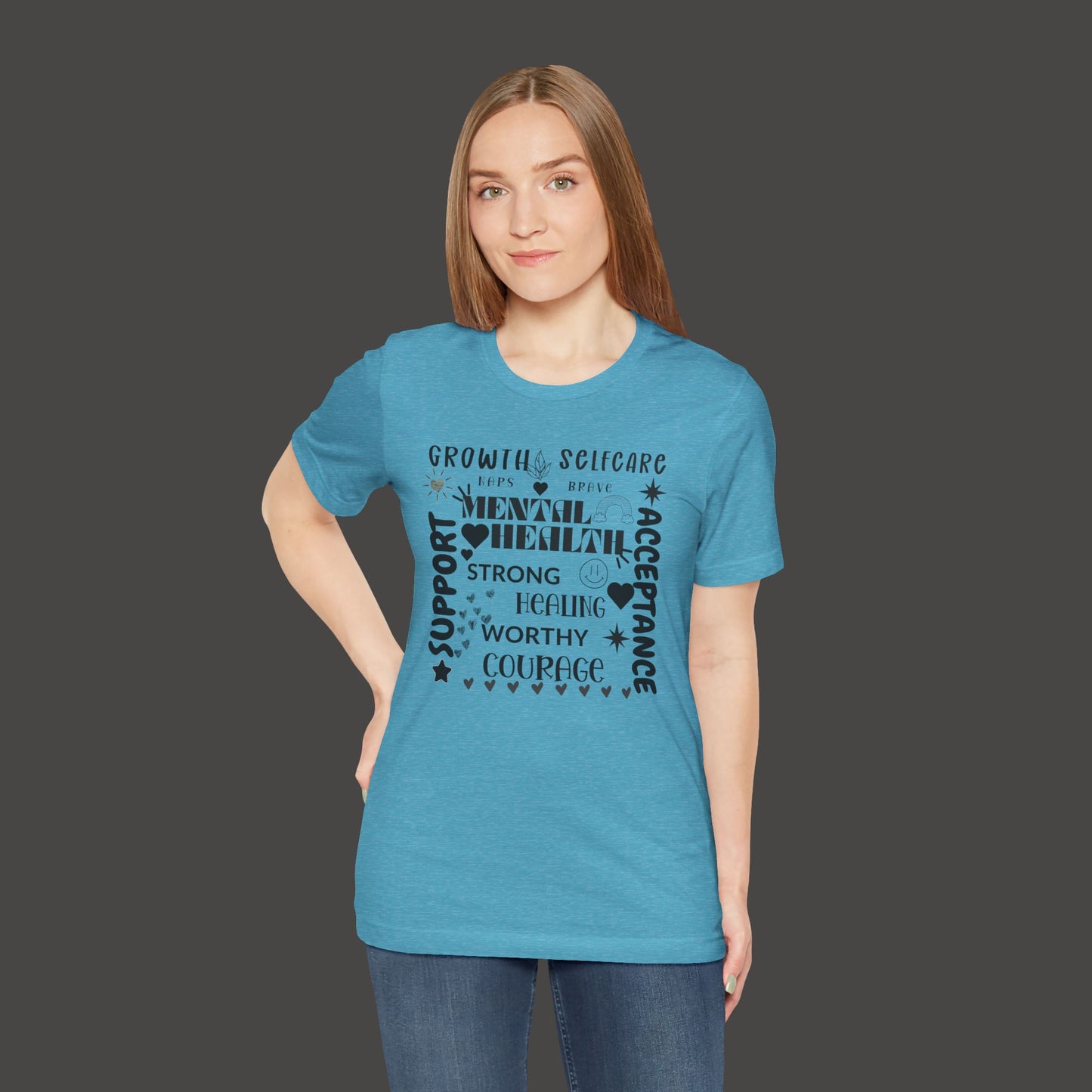 Mental Health Cloud Support & Acceptance Tee - Mental Health Wear TN