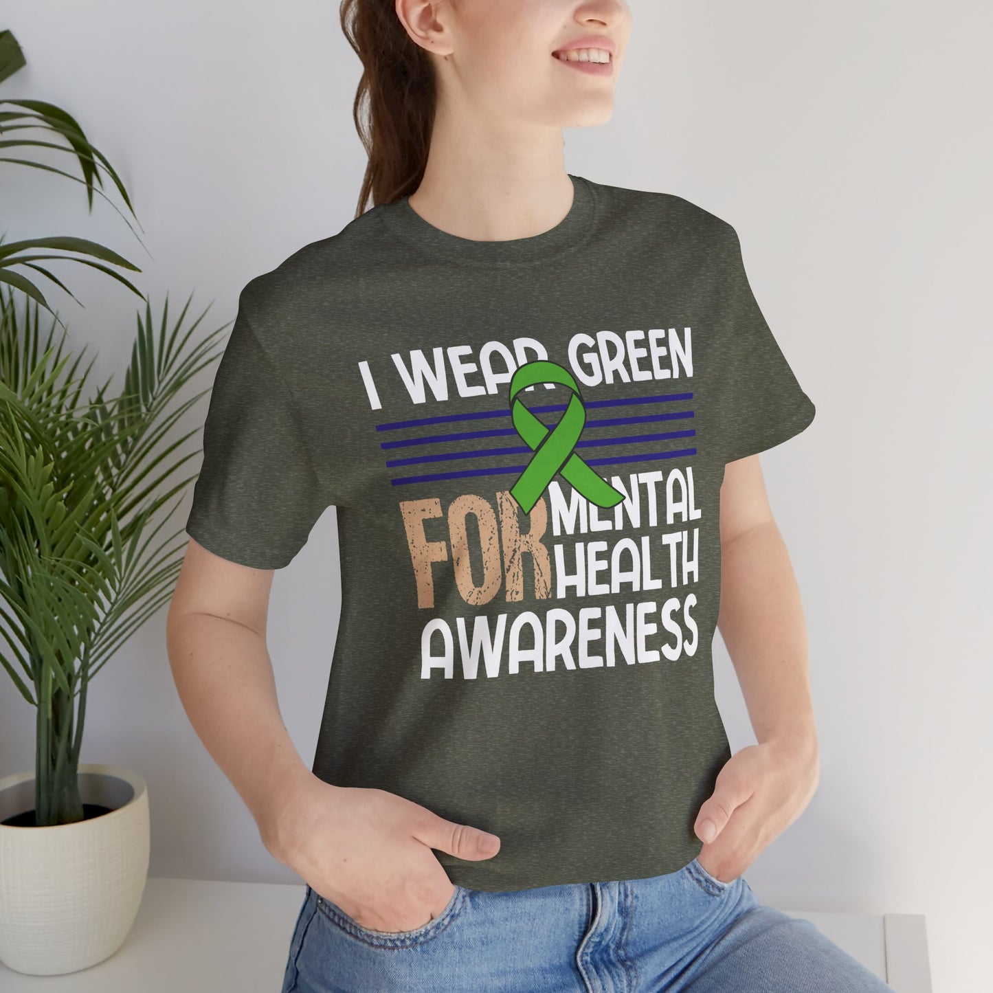 Mental Health Matters T-Shirt – Green Ribbon | Mental Health Awareness Tee - Mental Health Wear TN