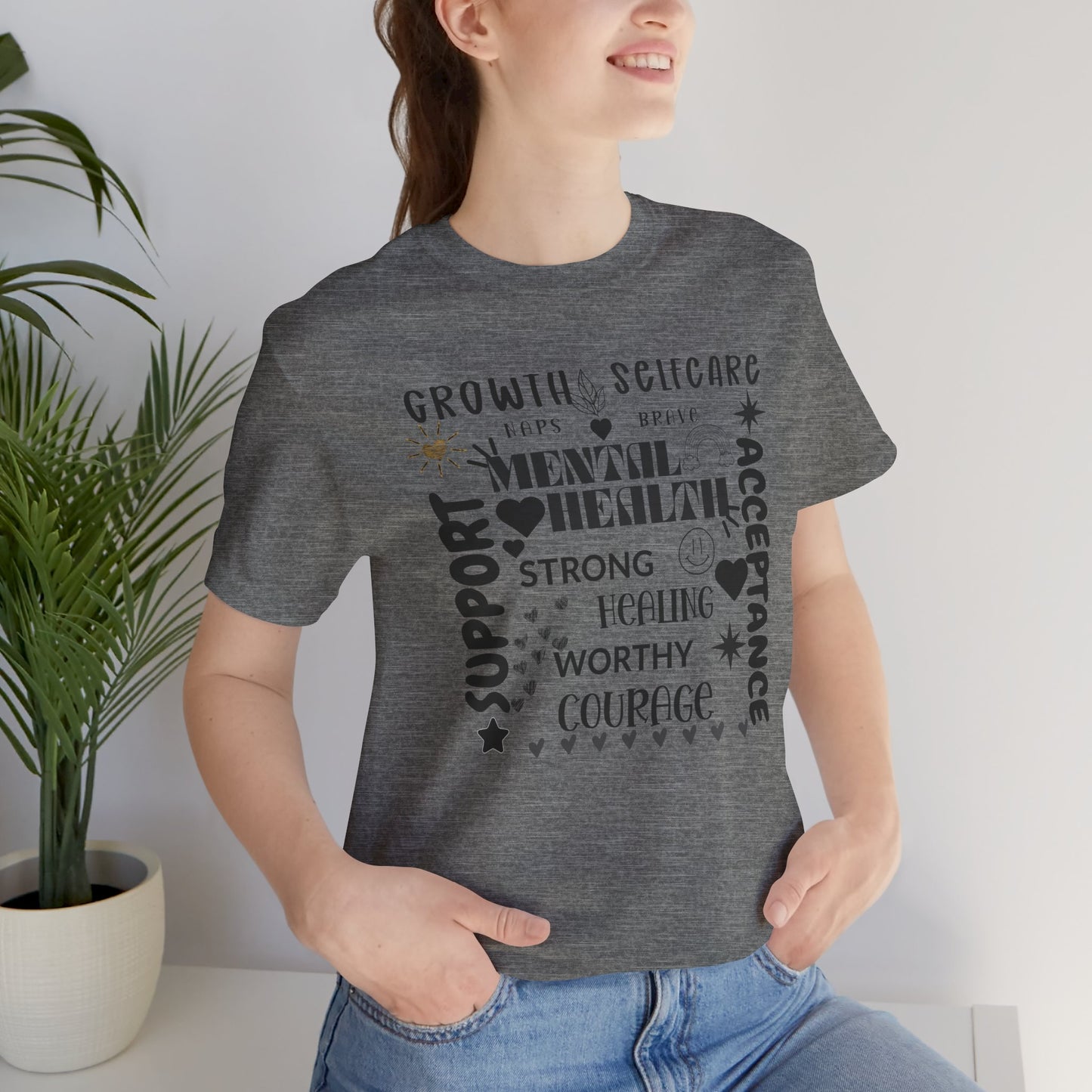 Mental Health Cloud Support & Acceptance Tee - Mental Health Wear TN
