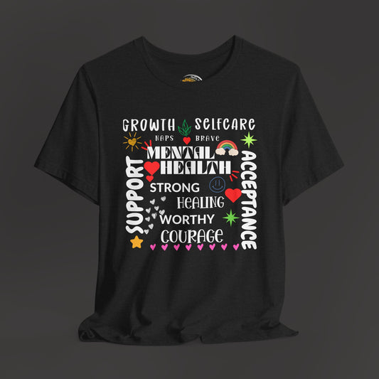 Mental Health Cloud Support & Acceptance Tee Shirt - Mental Health Wear TN
