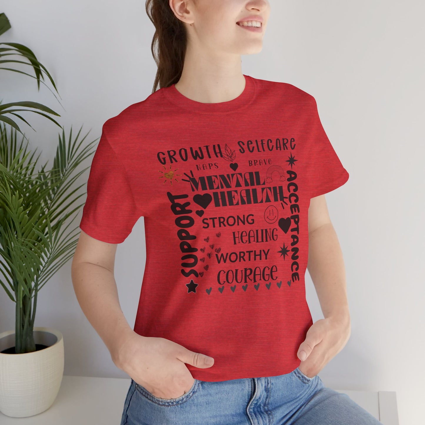 Mental Health Cloud Support & Acceptance Tee - Mental Health Wear TN