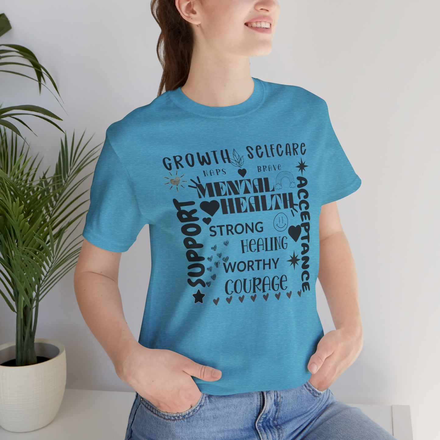 Mental Health Cloud Support & Acceptance Tee - Mental Health Wear TN