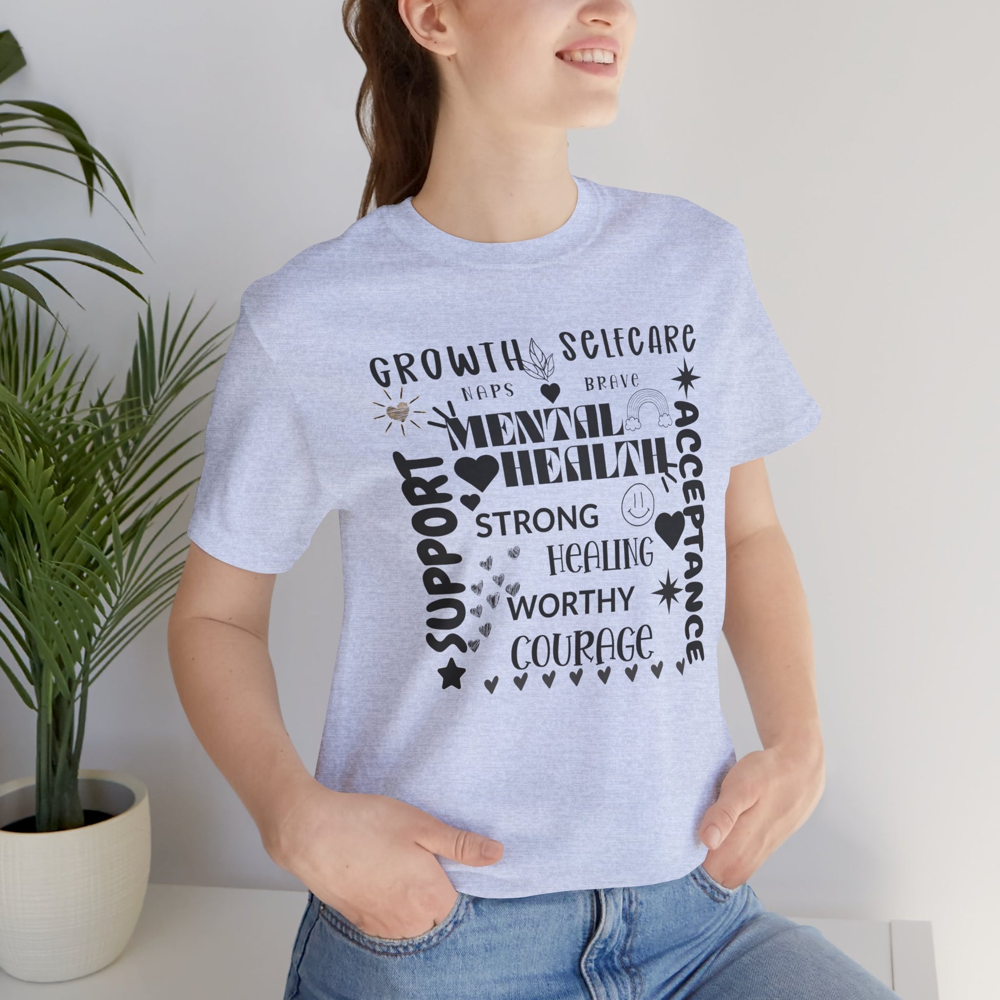 Mental Health Cloud Support & Acceptance Tee - Mental Health Wear TN