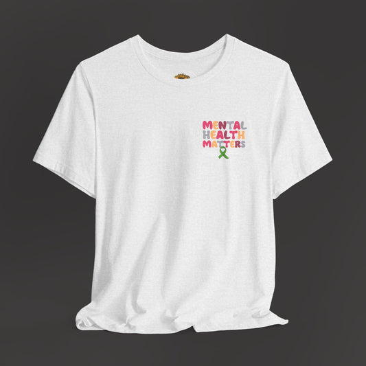 Mental Health Matters T-Shirt – Green Awareness Ribbon | Unisex Comfort Fit Tee - Mental Health Wear TN