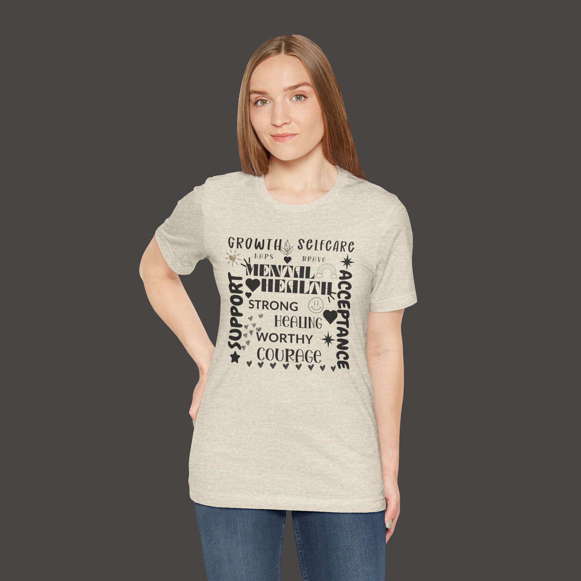 Mental Health Cloud Support & Acceptance Tee - Mental Health Wear TN