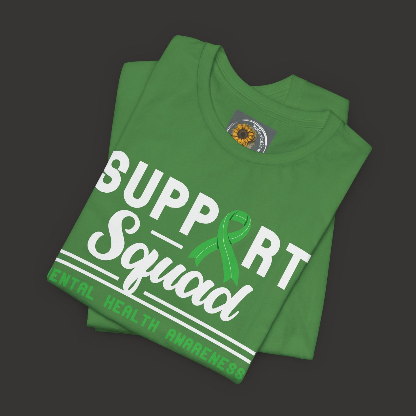 Green ribbon support shirt for mental health-Synectic Green

