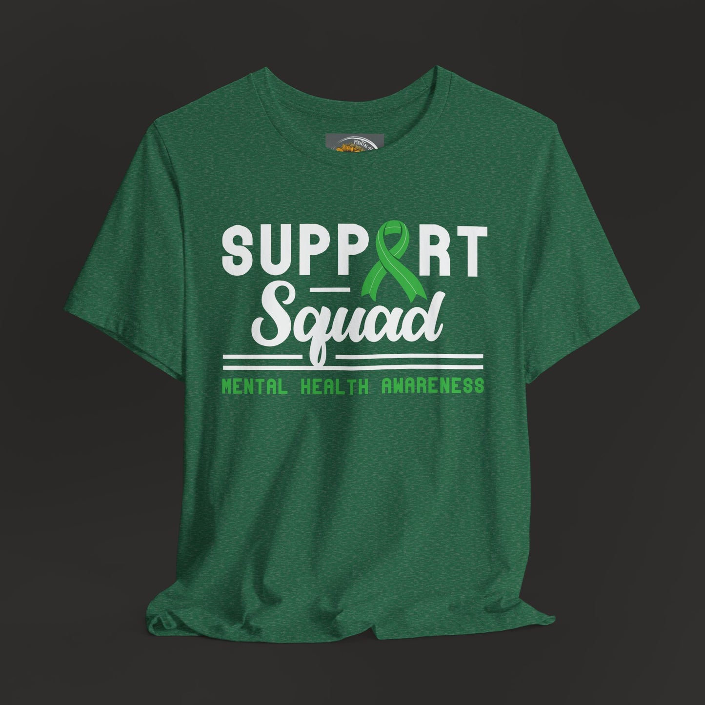 May mental health awareness month t-shirt front and mock up Heather Kelly Green