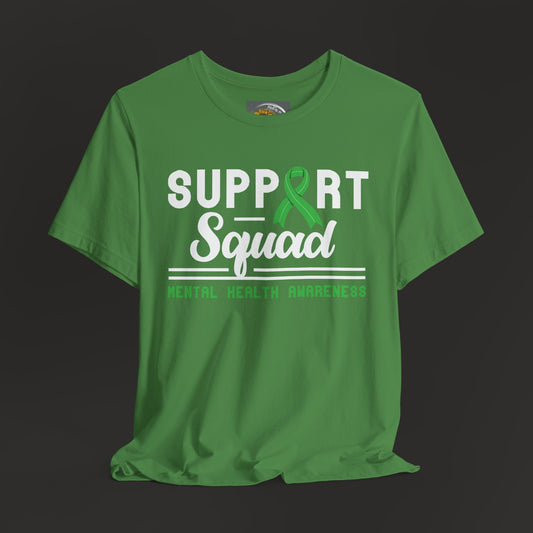 May mental health awareness month t-shirt front and mock up Heather Synectic Green 