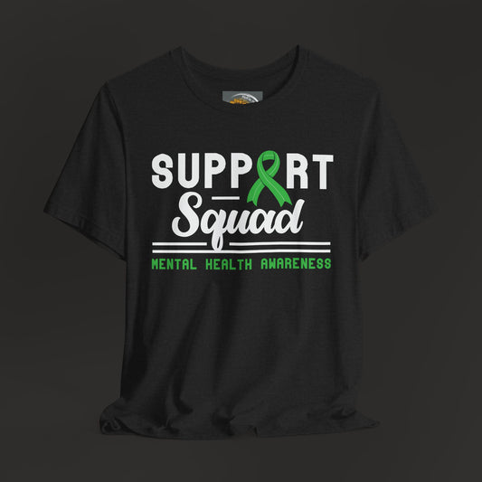 May mental health awareness month t-shirt front and mock up dark heather grey