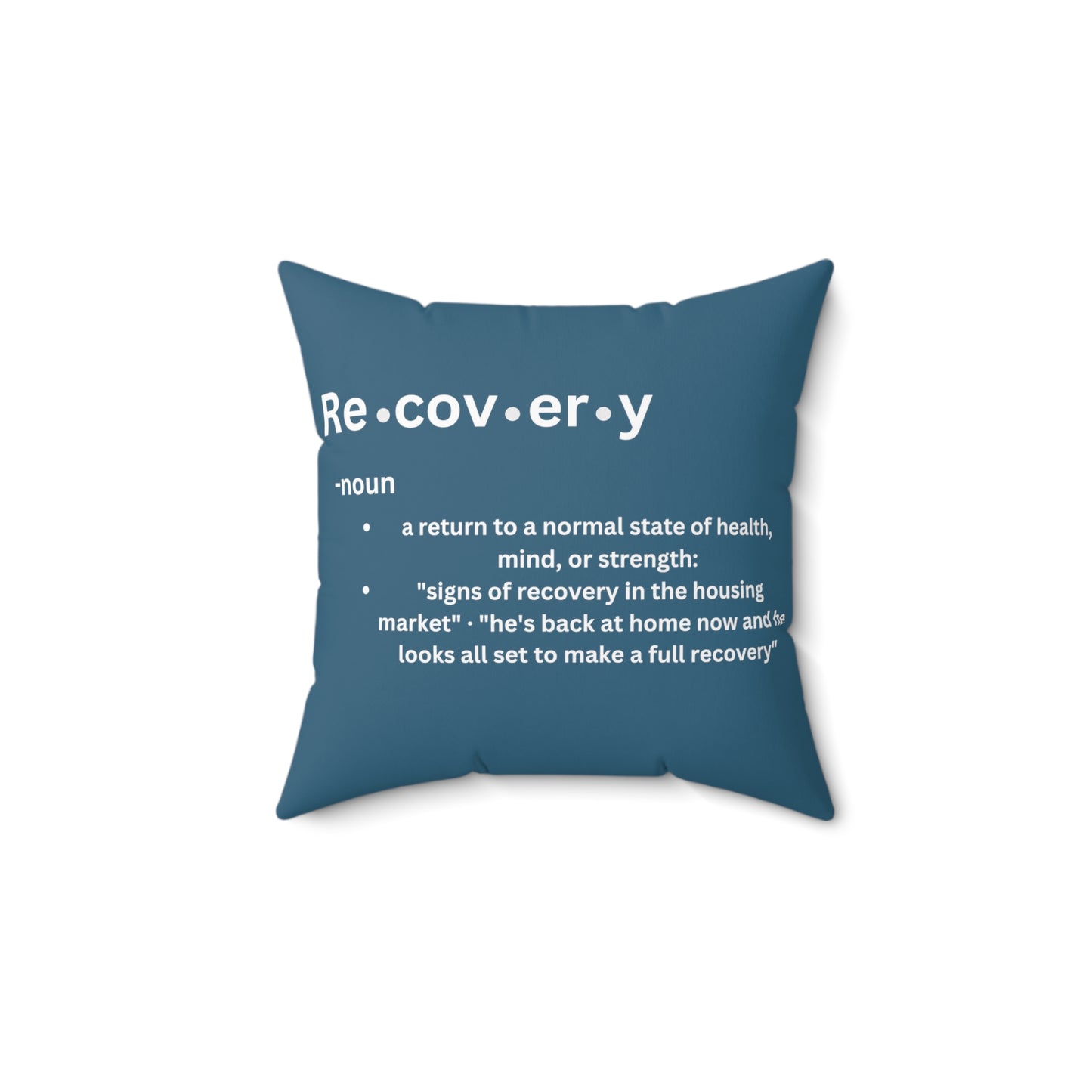 Definition Of Addiction Recovery-Office / Home Decor Faux Suede Square Pillow - Mental Health Wear TN