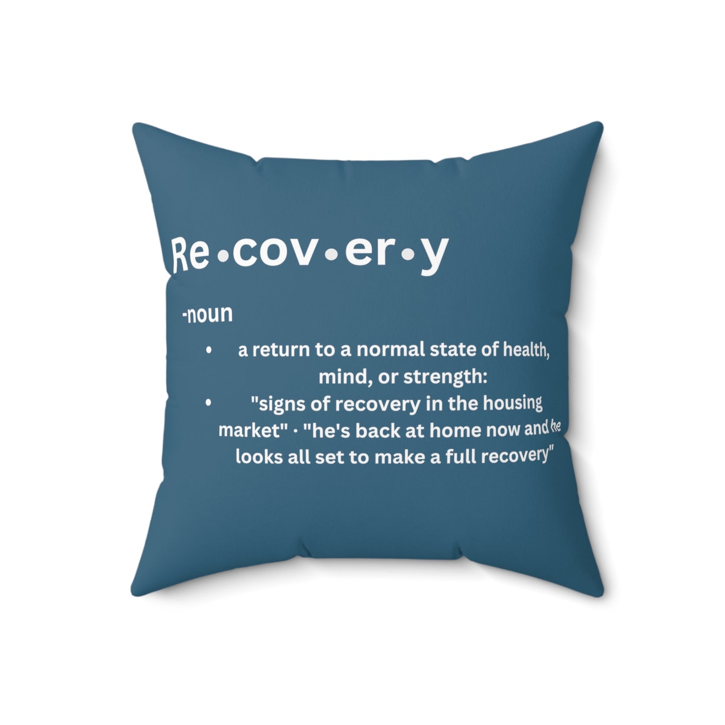 Definition Of Addiction Recovery-Office / Home Decor Faux Suede Square Pillow - Mental Health Wear TN