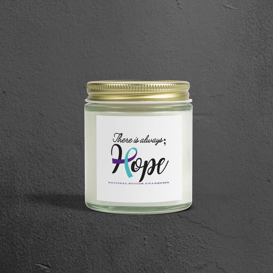 Suicide Awareness-There Is Always Hope- Candle, 4 oz - Mental Health Wear TN