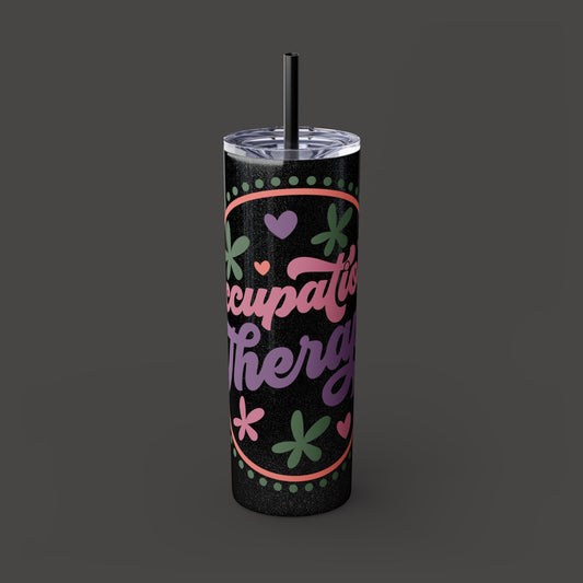 Glitter Occupational Therapist Tumbler 20oz with straw - Mental Health Wear TN