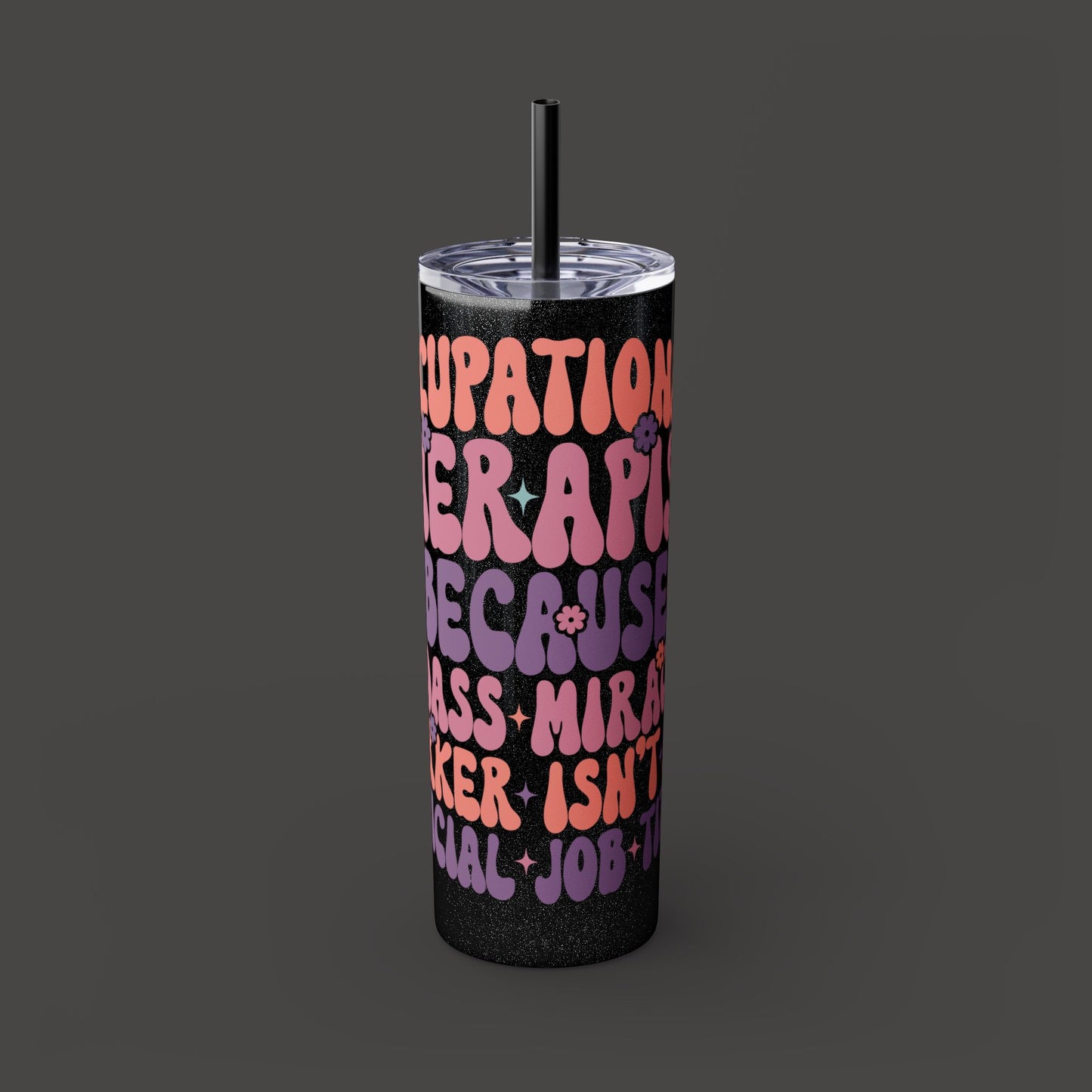 Skinny Tumbler with Straw, 20oz - Mental Health Wear TN