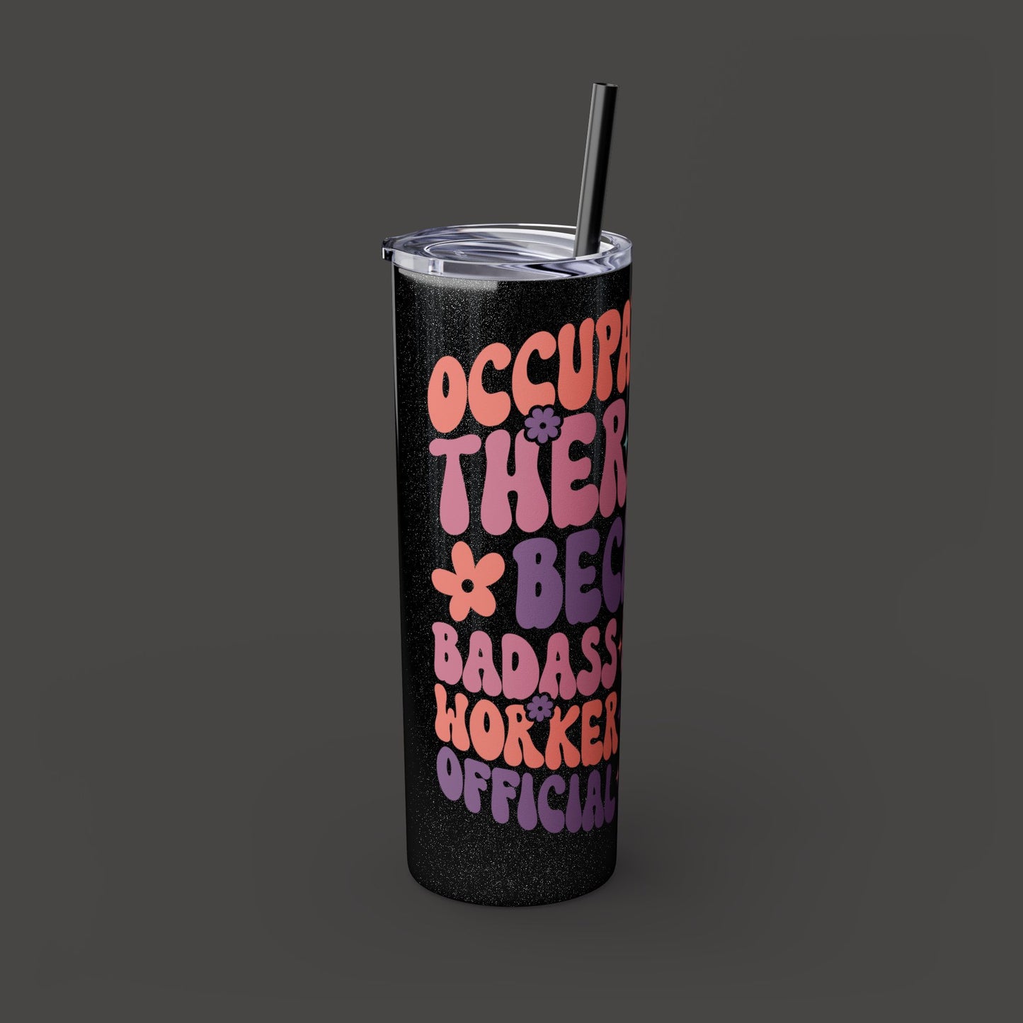 Skinny Tumbler with Straw, 20oz - Mental Health Wear TN