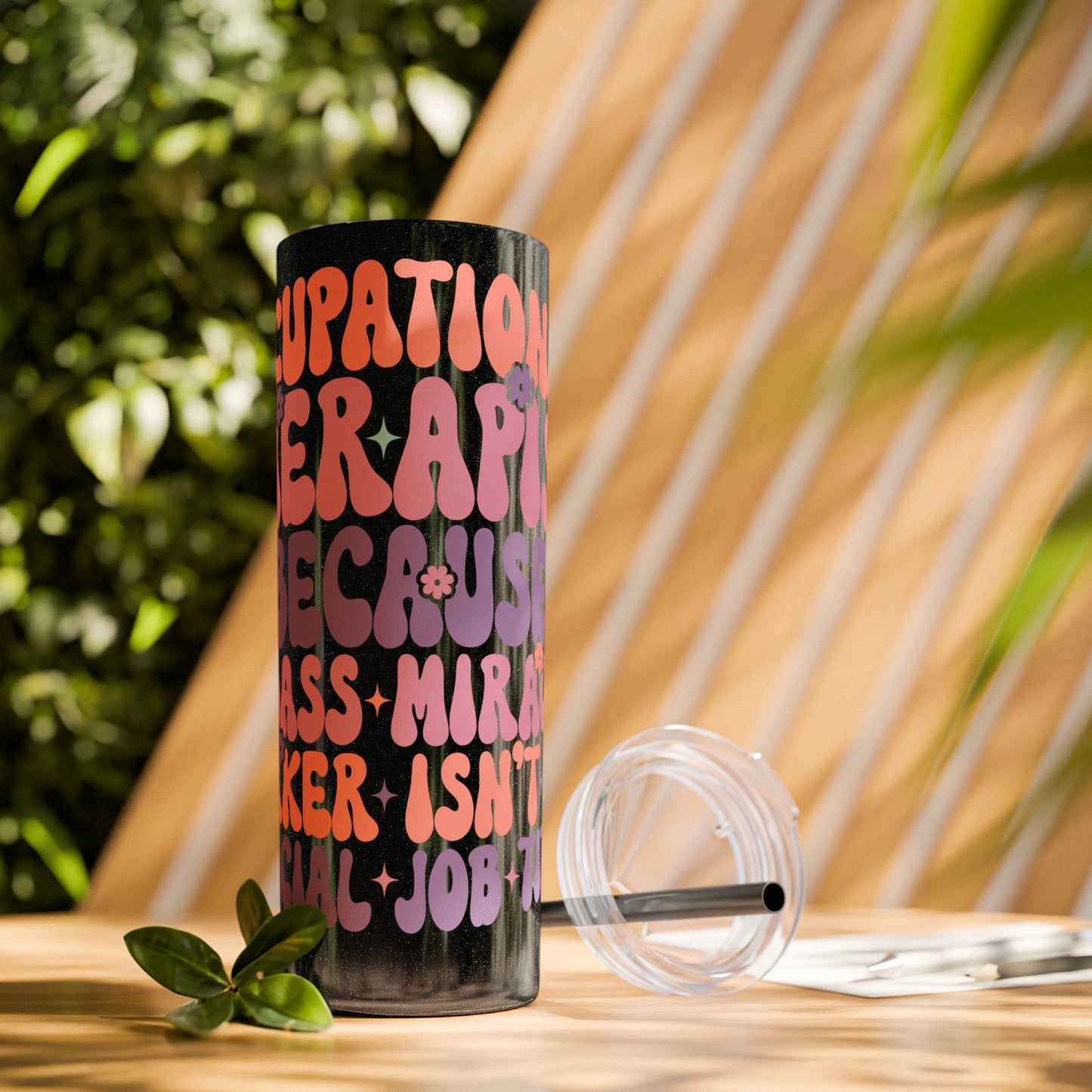 Skinny Tumbler with Straw, 20oz - Mental Health Wear TN