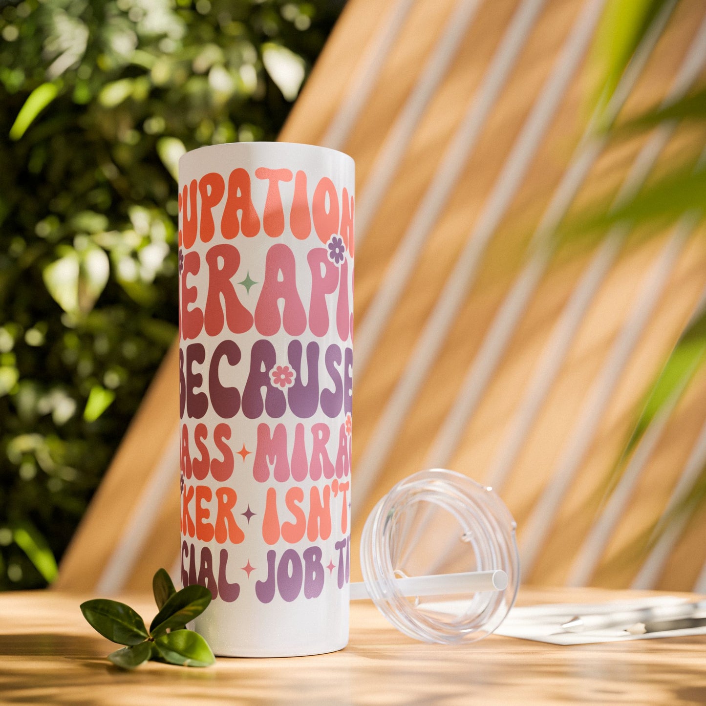 Skinny Tumbler with Straw, 20oz - Mental Health Wear TN