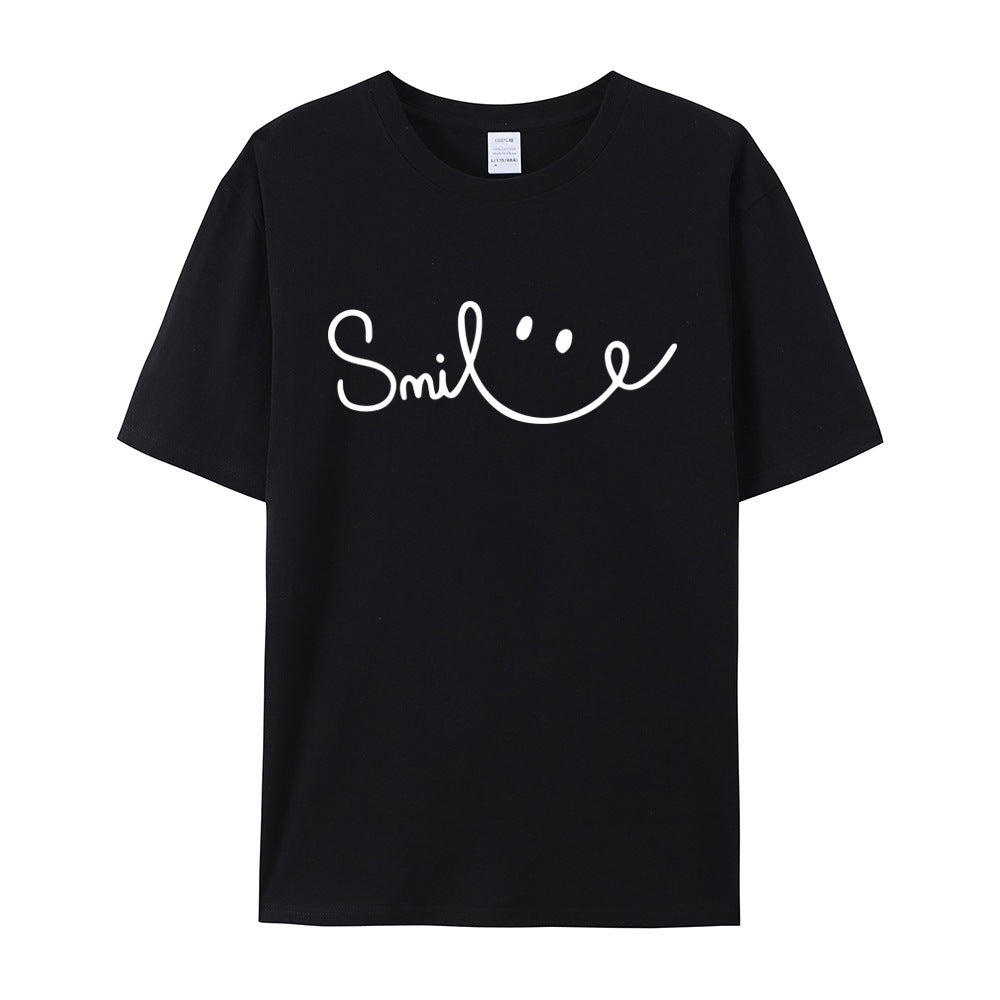 Smiley Face-Mental Health Awareness- Ladies' Cotton Short Sleeve T-shirt - Mental Health Wear TN