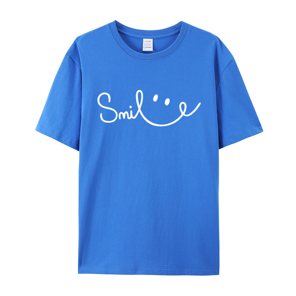 Smiley Face-Mental Health Awareness- Ladies' Cotton Short Sleeve T-shirt - Mental Health Wear TN