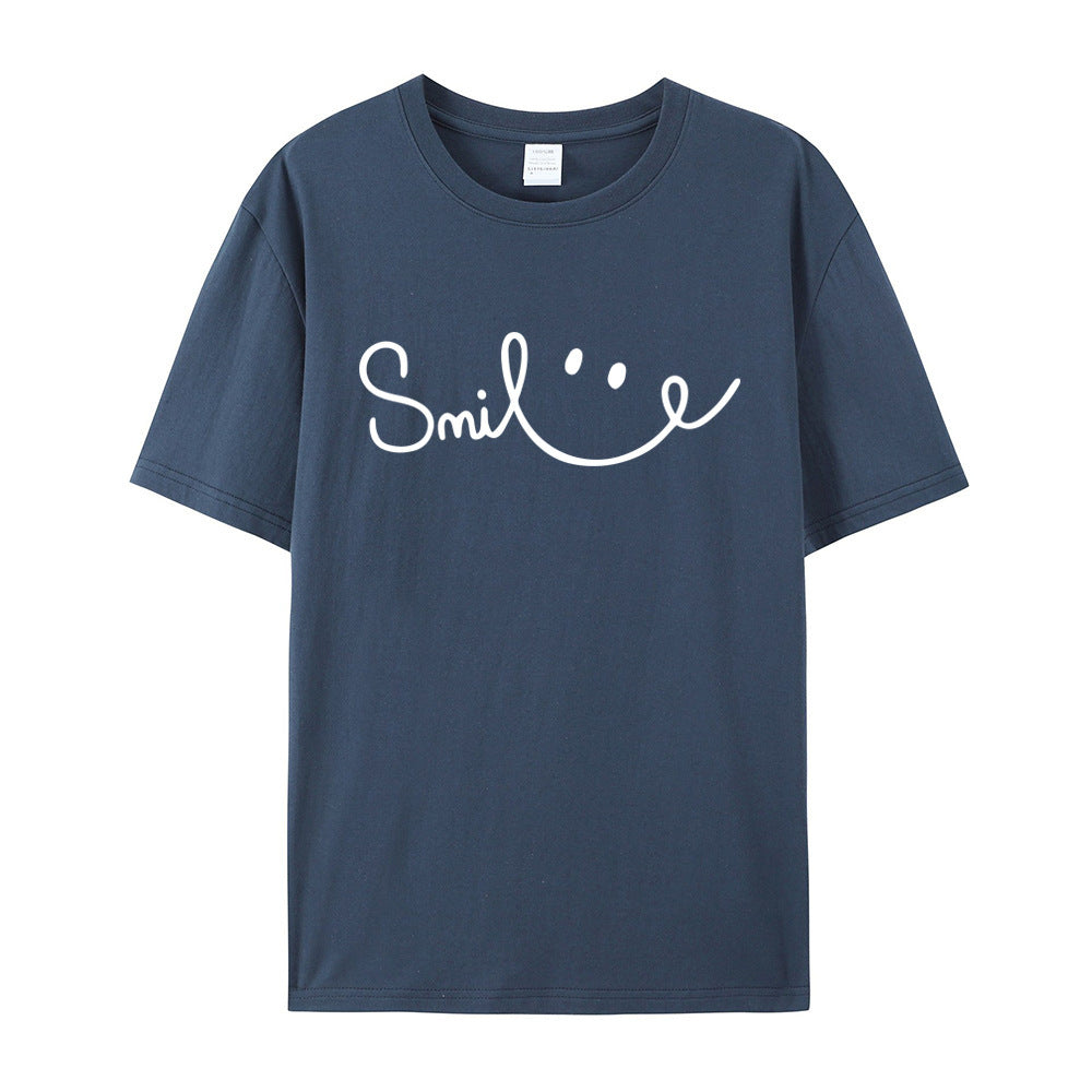 Smiley Face-Mental Health Awareness- Ladies' Cotton Short Sleeve T-shirt - Mental Health Wear TN
