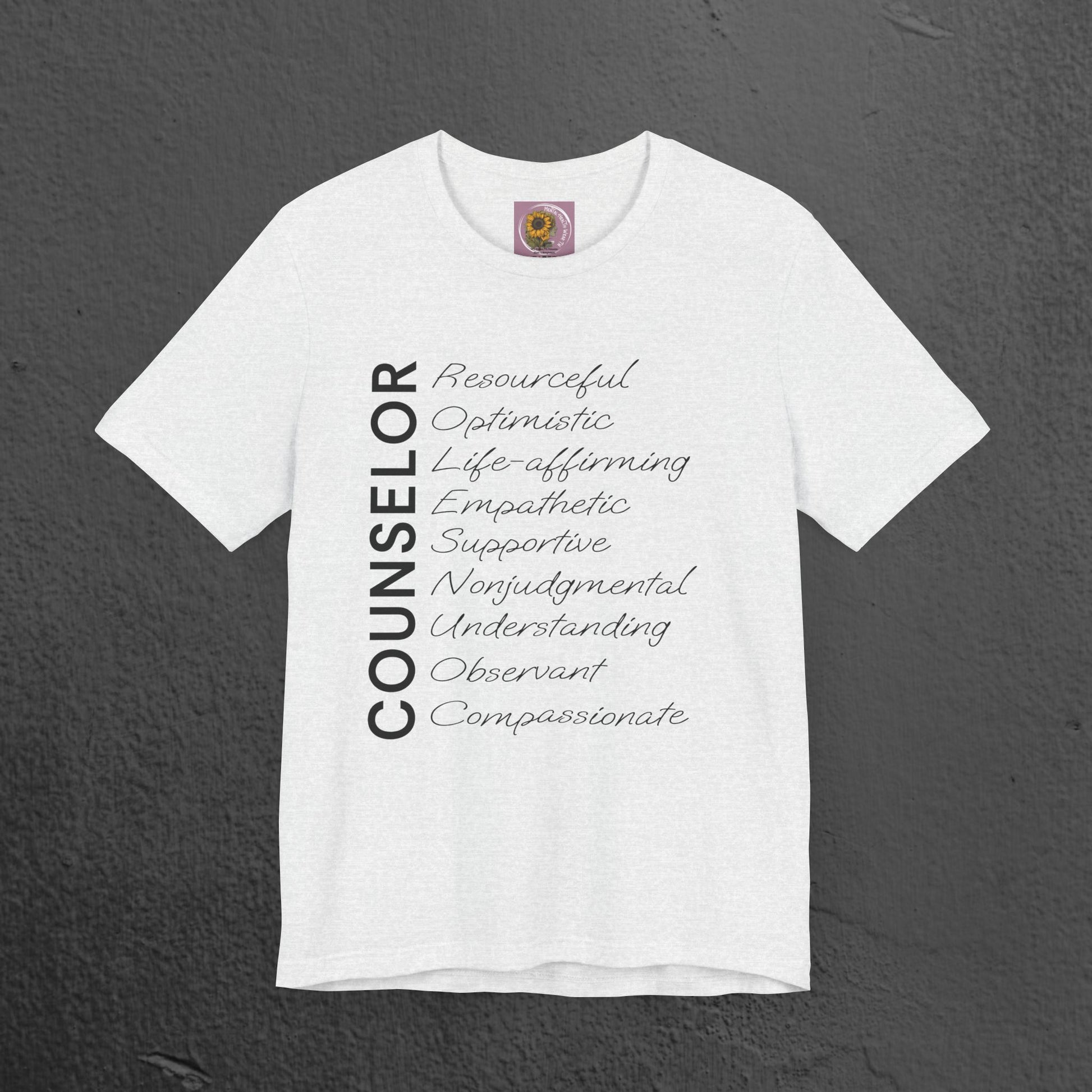 Counselor Tee - Mental Health Awareness Unisex Jersey - Mental Health Wear TN