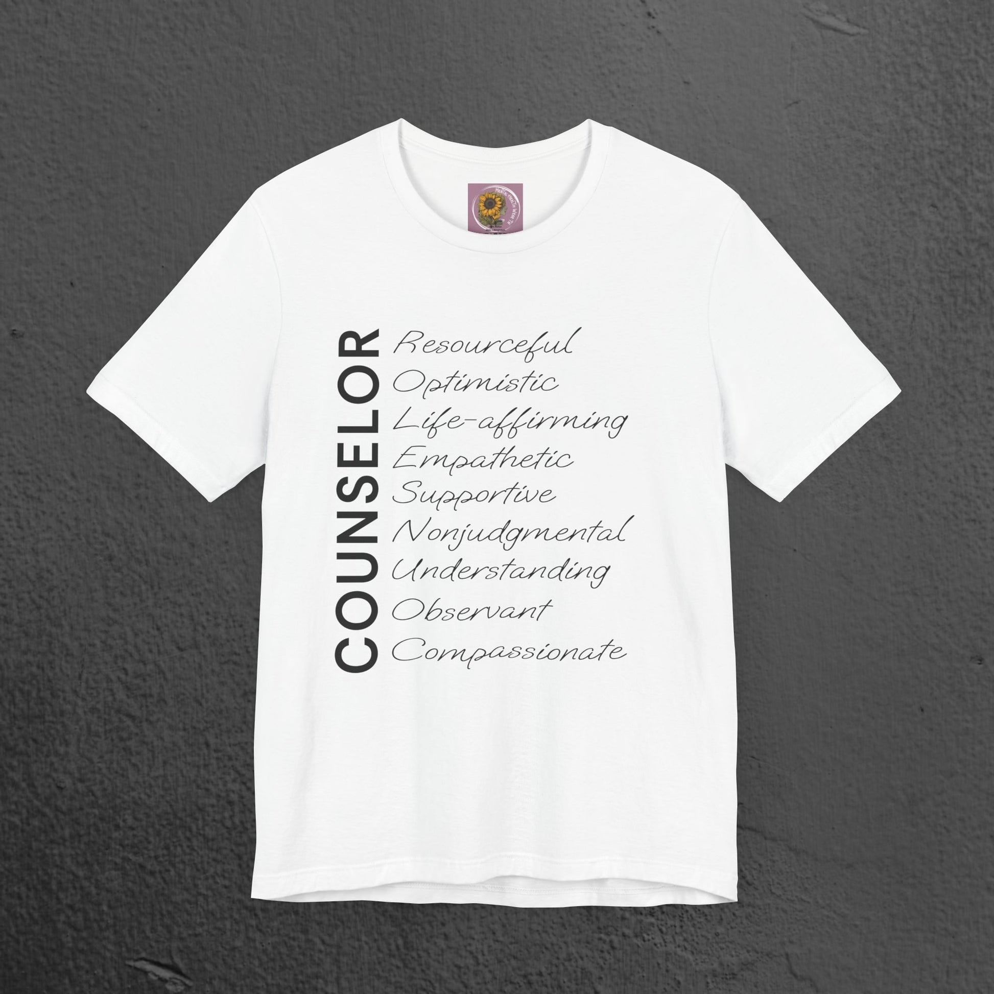 Counselor Tee - Mental Health Awareness Unisex Jersey - Mental Health Wear TN
