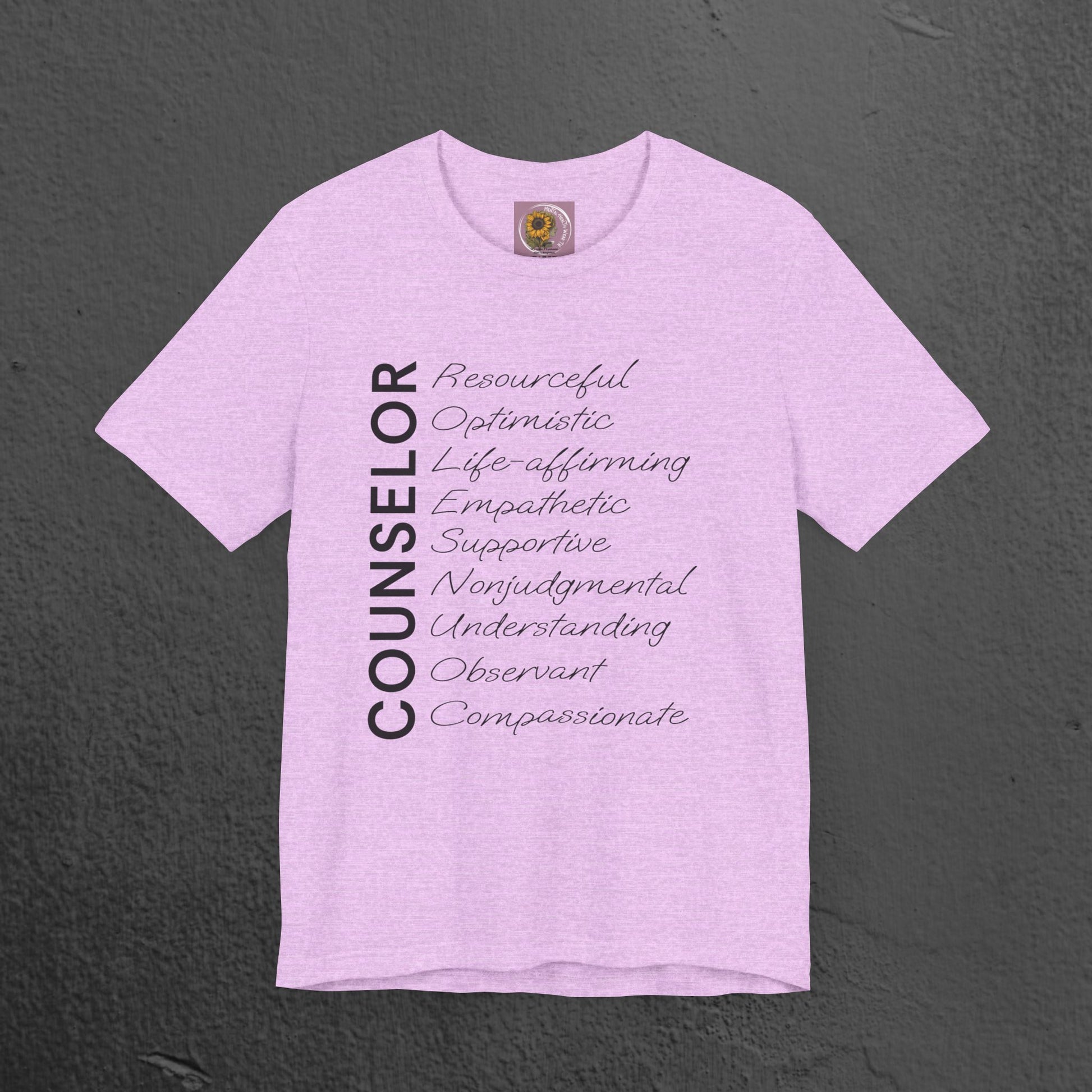 Counselor Tee - Mental Health Awareness Unisex Jersey - Mental Health Wear TN