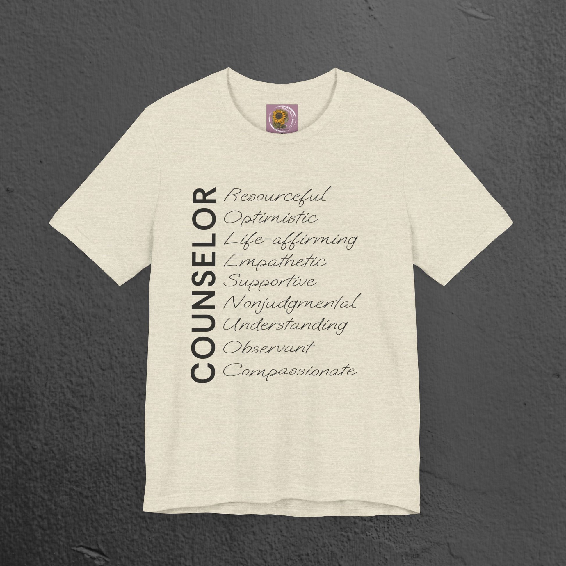 Counselor Tee - Mental Health Awareness Unisex Jersey - Mental Health Wear TN