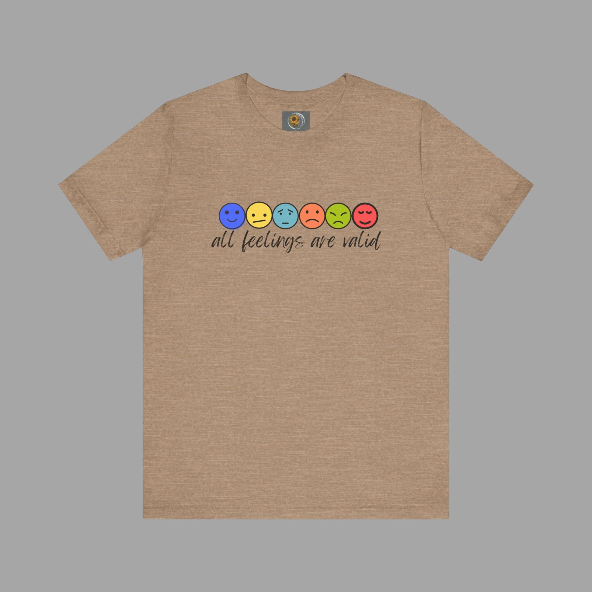 All Feelings Are Valid-Feelings and Emotions-Mental Health Awareness- Unisex Short Sleeve T-Shirt