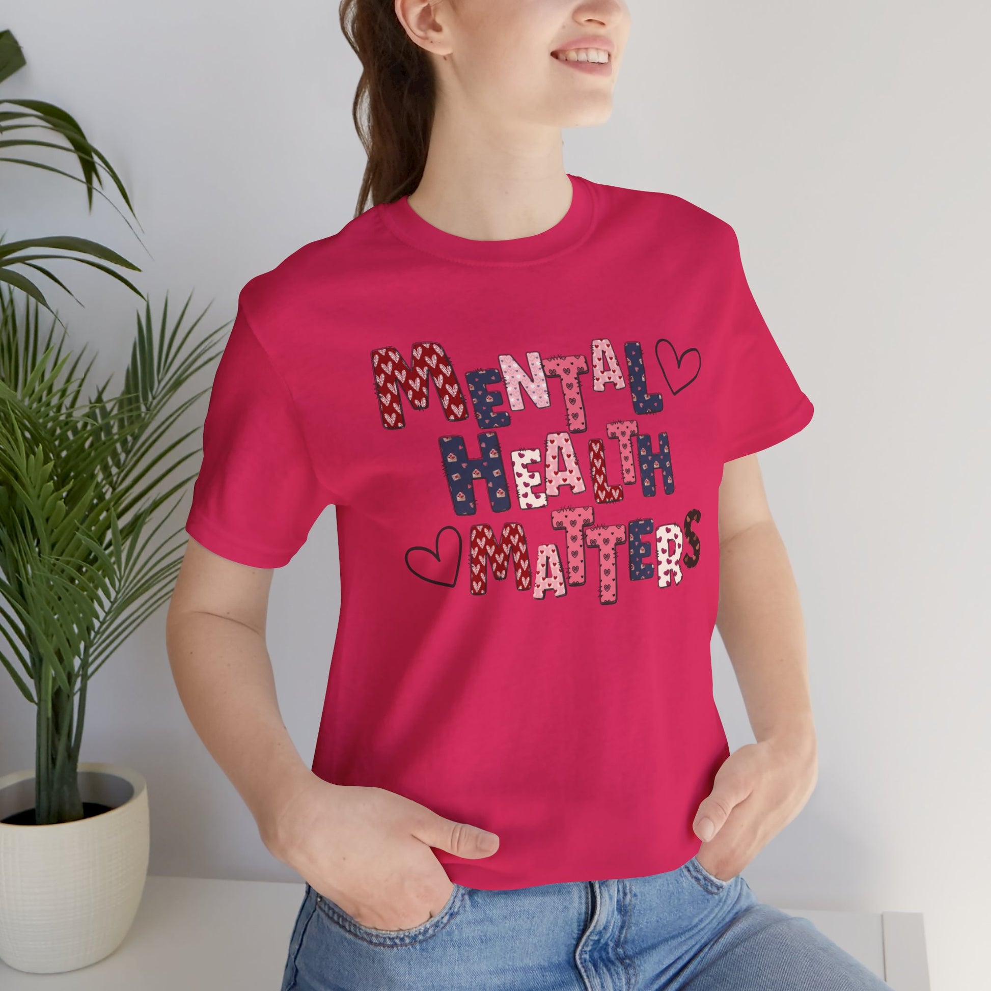 Valentines Day Mental Health Matters Tee Shirt - Mental Health Wear TN
