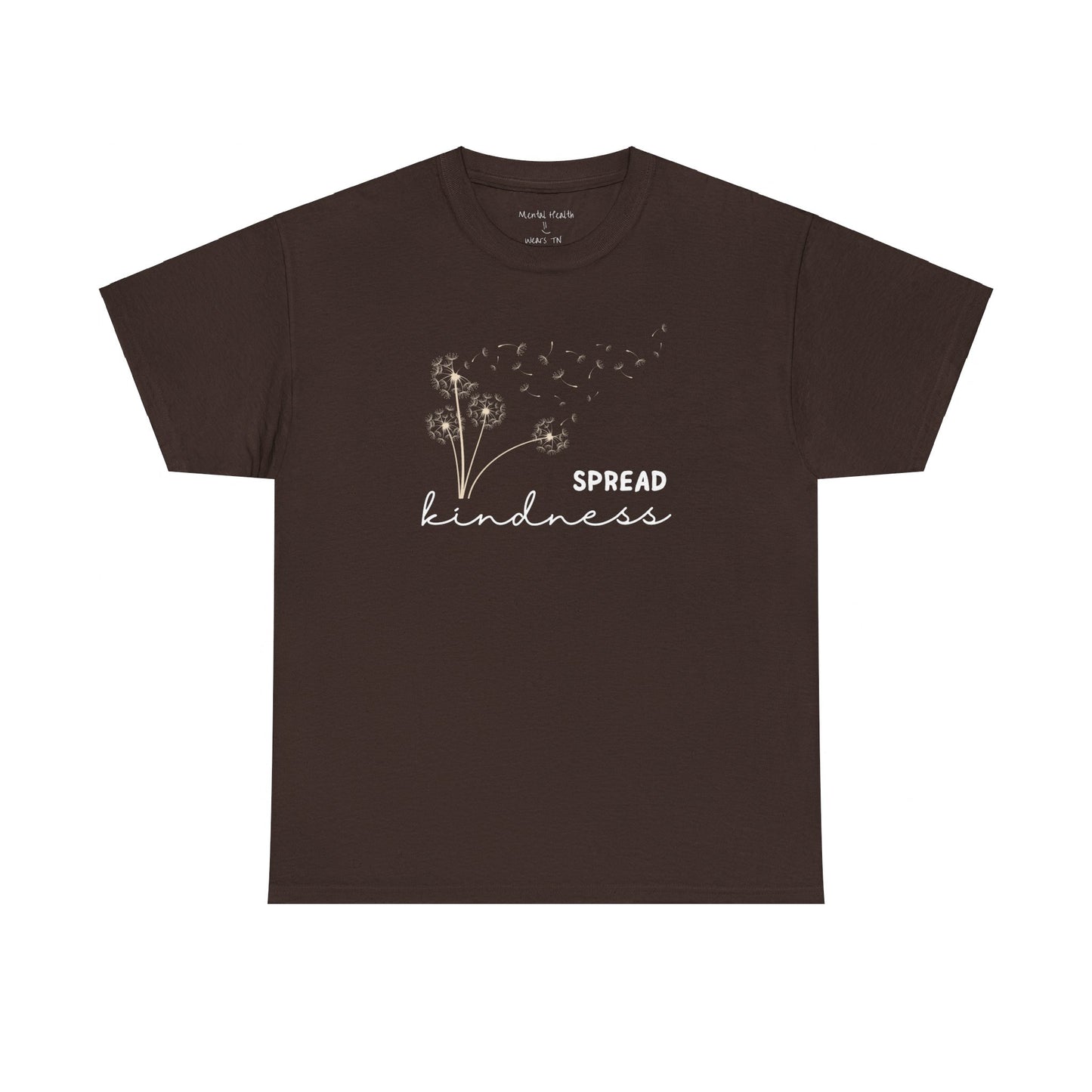 Dandelion Flower Blowing   Spread Kindness Unisex Cotton T-Shirt - Mental Health Wear TN