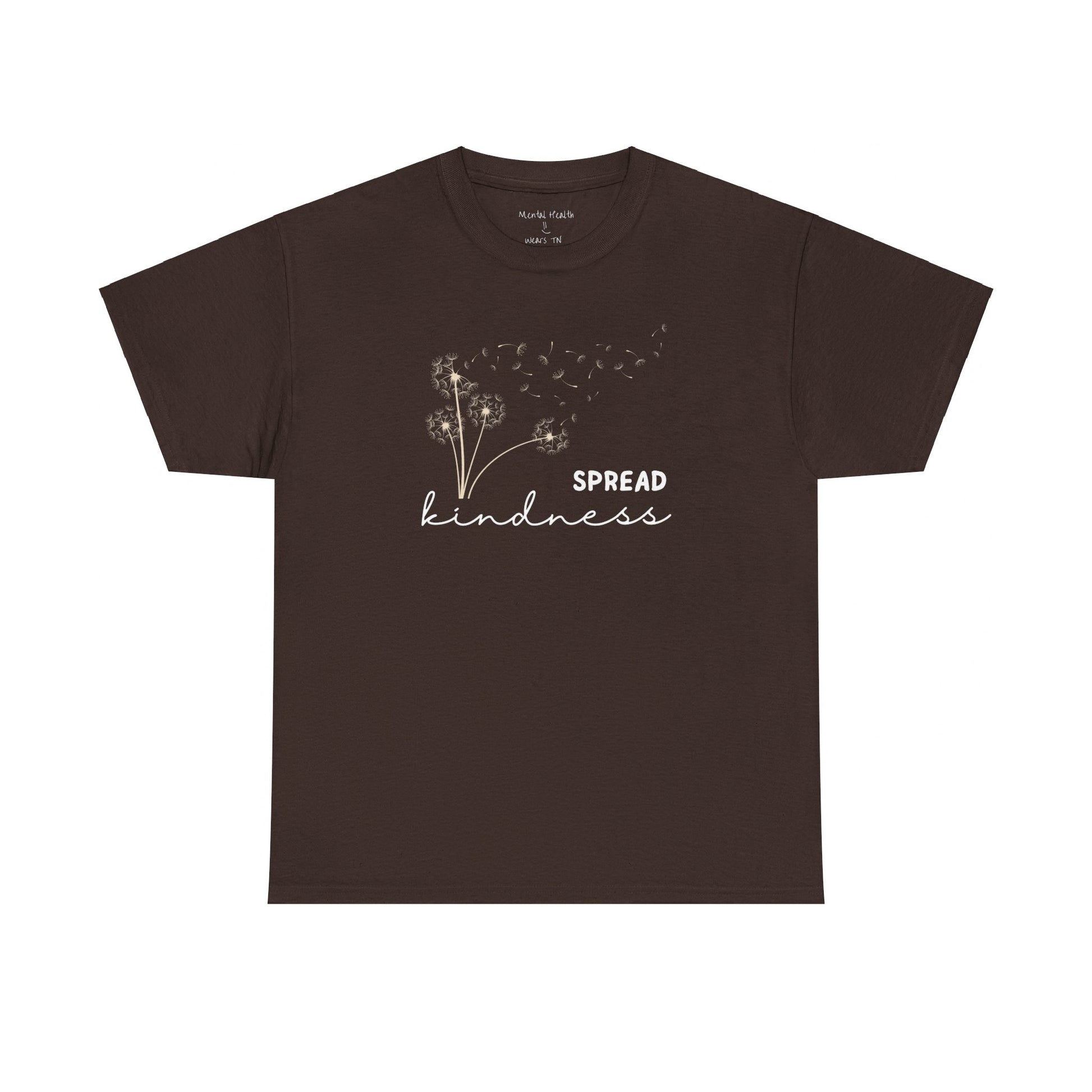 Dandelion Flower Blowing   Spread Kindness Unisex Cotton T-Shirt - Mental Health Wear TN
