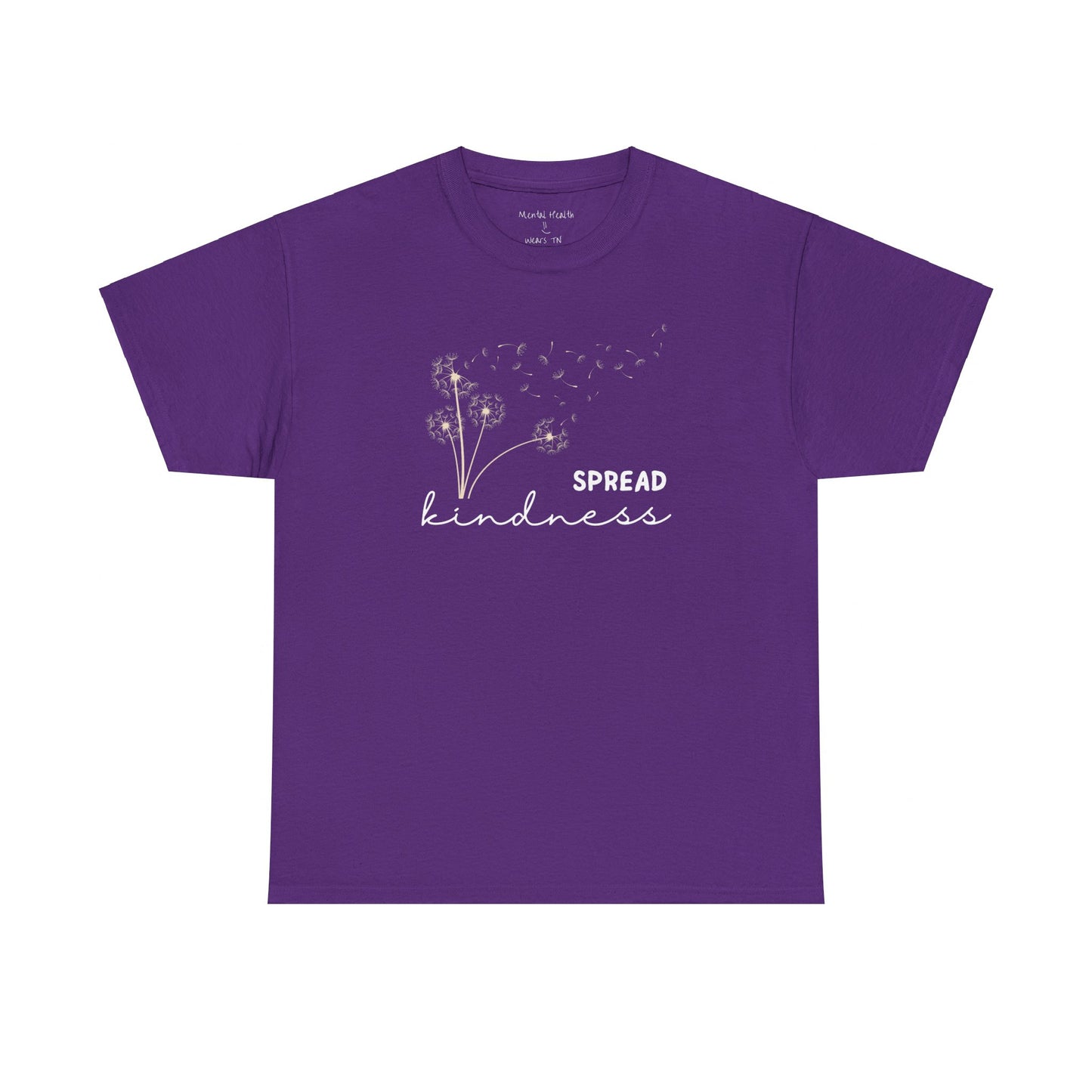 Dandelion Flower Blowing   Spread Kindness Unisex Cotton T-Shirt - Mental Health Wear TN