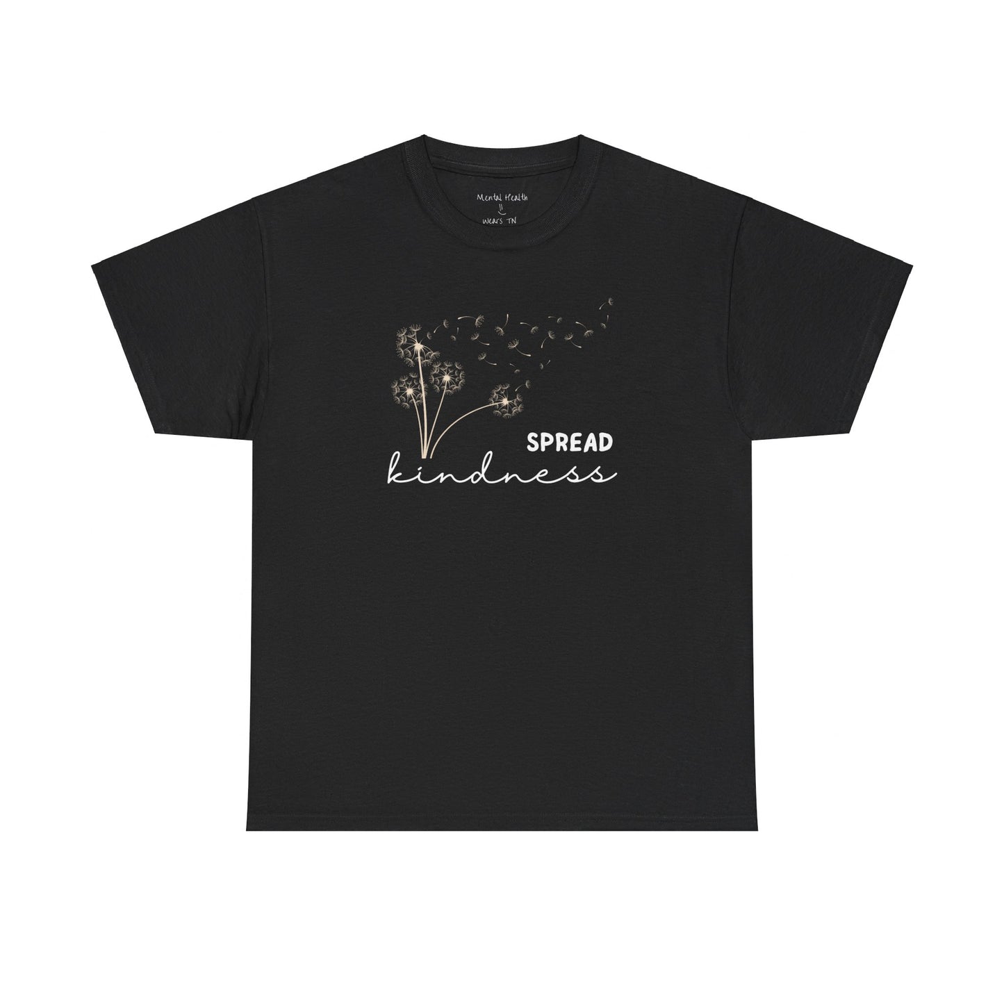 Dandelion Flower Blowing   Spread Kindness Unisex Cotton T-Shirt - Mental Health Wear TN