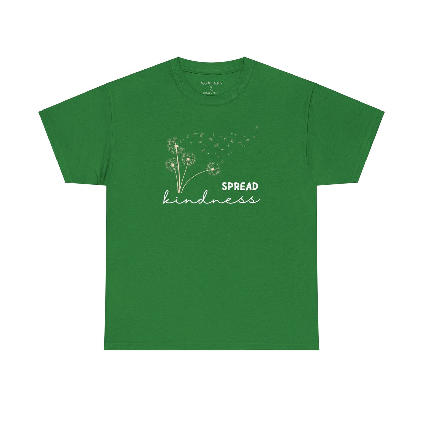 Dandelion Flower Blowing   Spread Kindness Unisex Cotton T-Shirt - Mental Health Wear TN