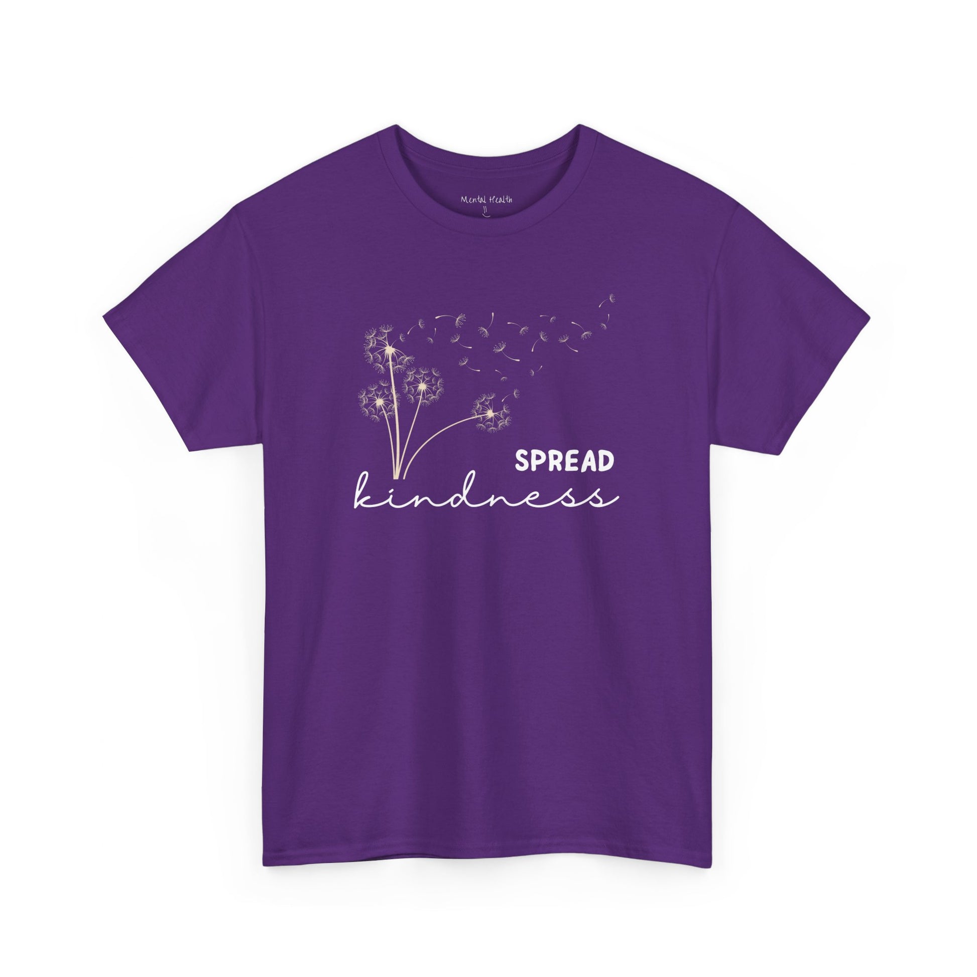 Dandelion Flower Blowing   Spread Kindness Unisex Cotton T-Shirt - Mental Health Wear TN