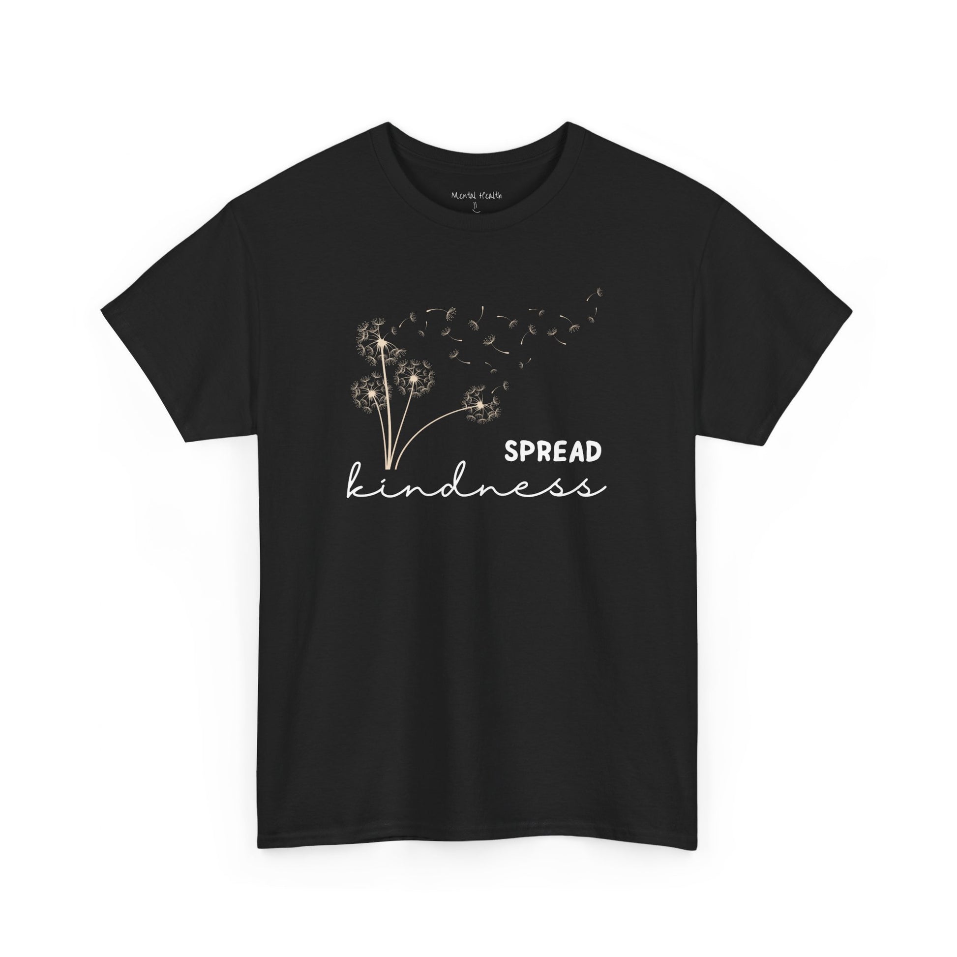 Dandelion Flower Blowing   Spread Kindness Unisex Cotton T-Shirt - Mental Health Wear TN