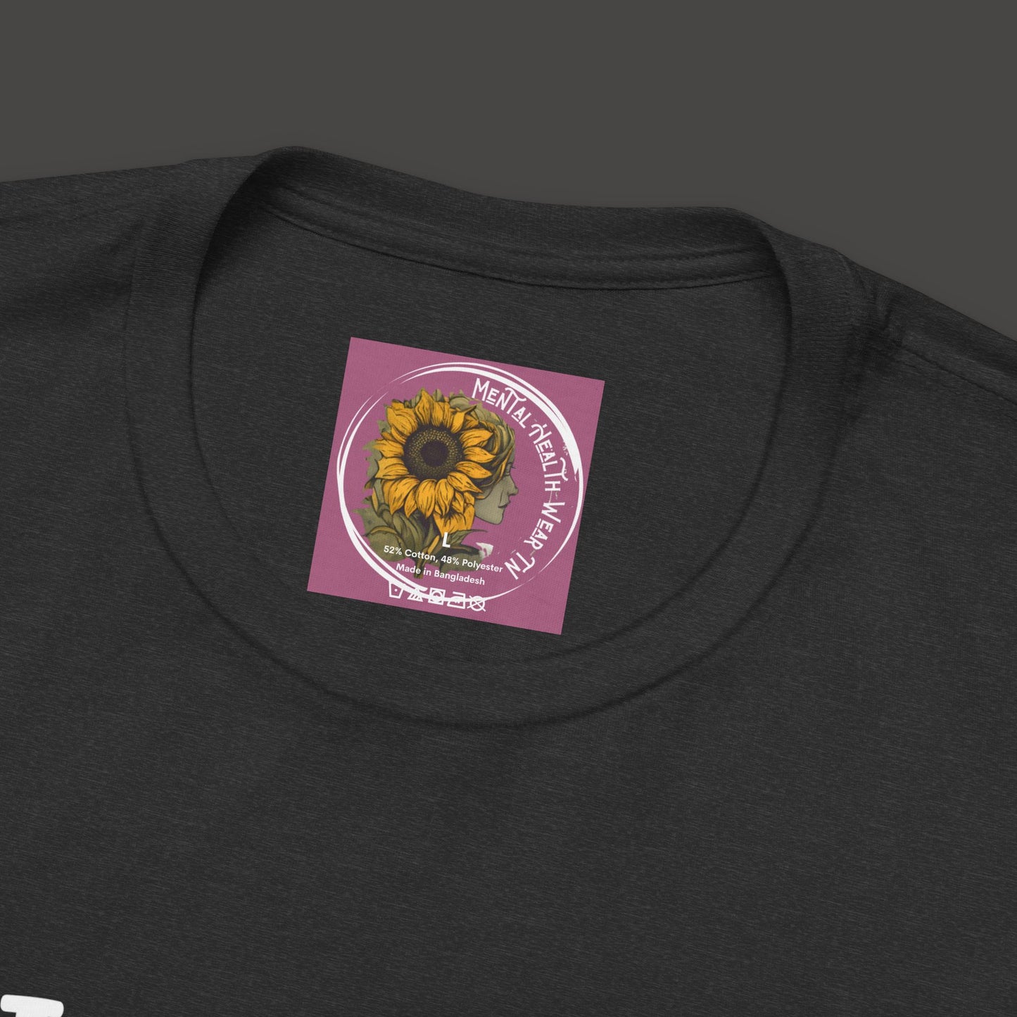 ADHD Warrior Tee Shirt/ Store Branding View Mockup/  Dark Heather Grey Colored
