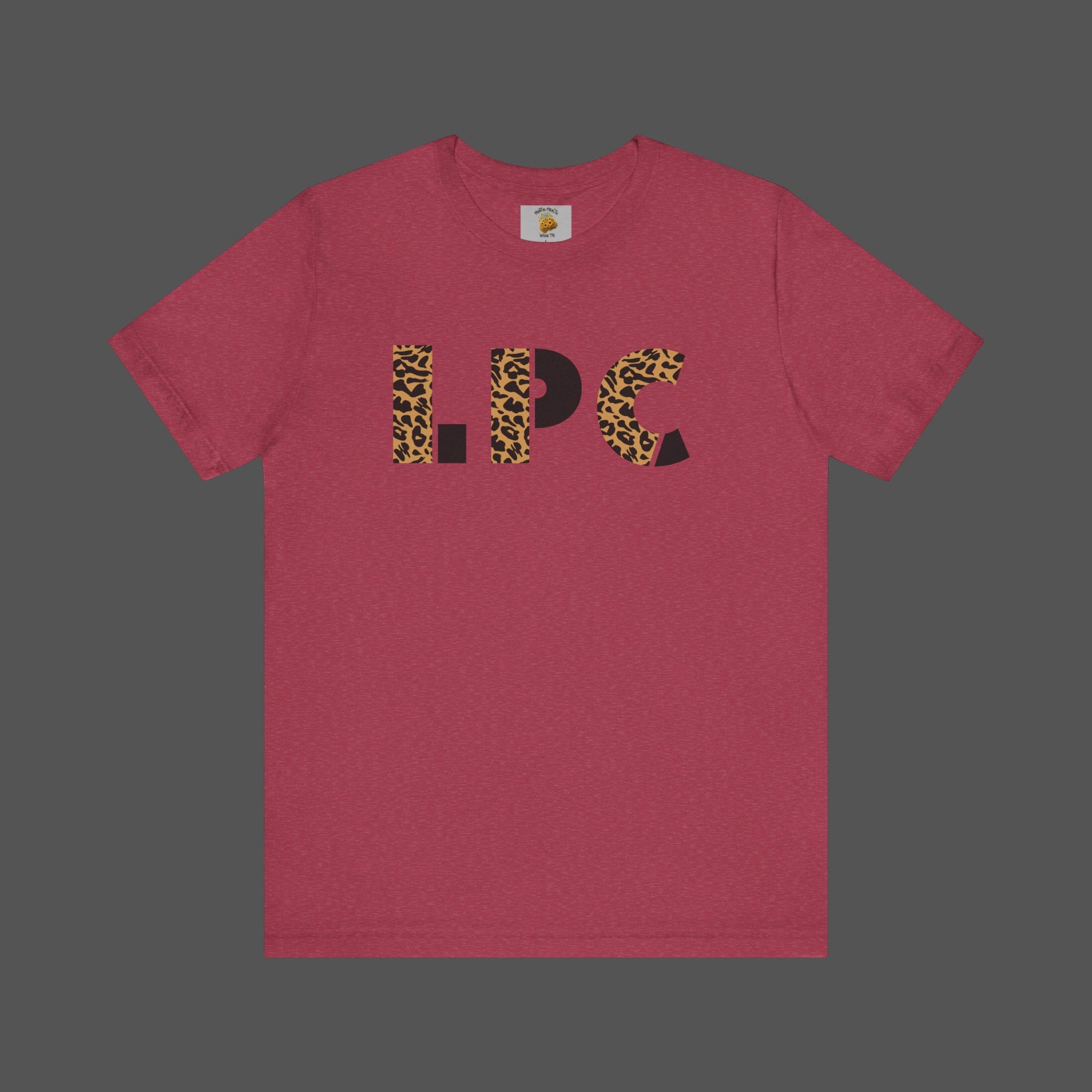 Cheetah Printed Licensed Professional Counselor-  Unisex Short Sleeve Tee - Mental Health Wear TN