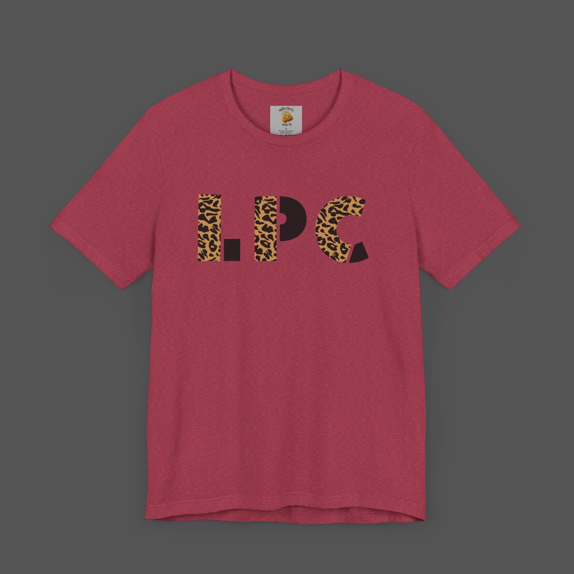 Cheetah Printed Licensed Professional Counselor-  Unisex Short Sleeve Tee - Mental Health Wear TN