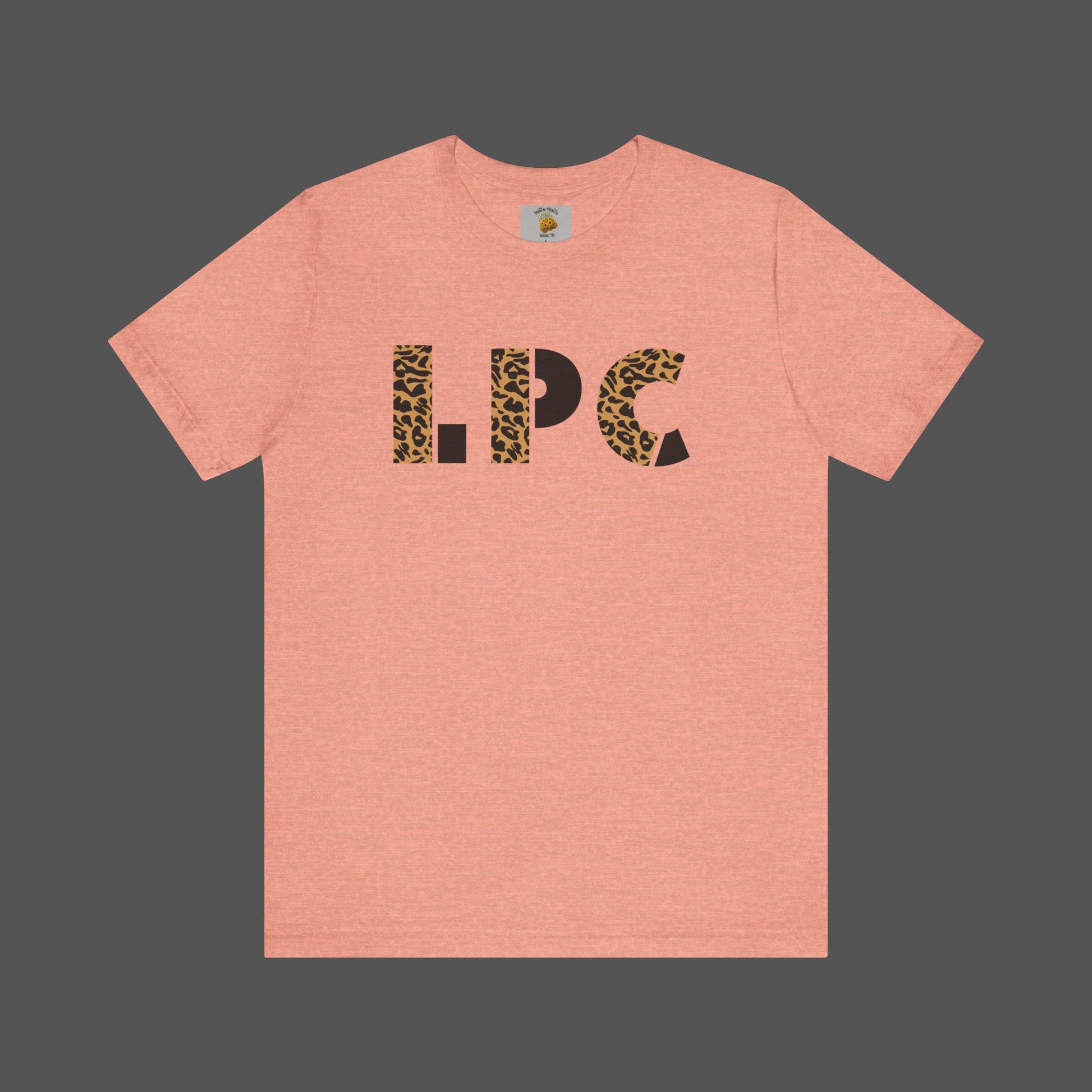 Cheetah Printed Licensed Professional Counselor-  Unisex Short Sleeve Tee - Mental Health Wear TN