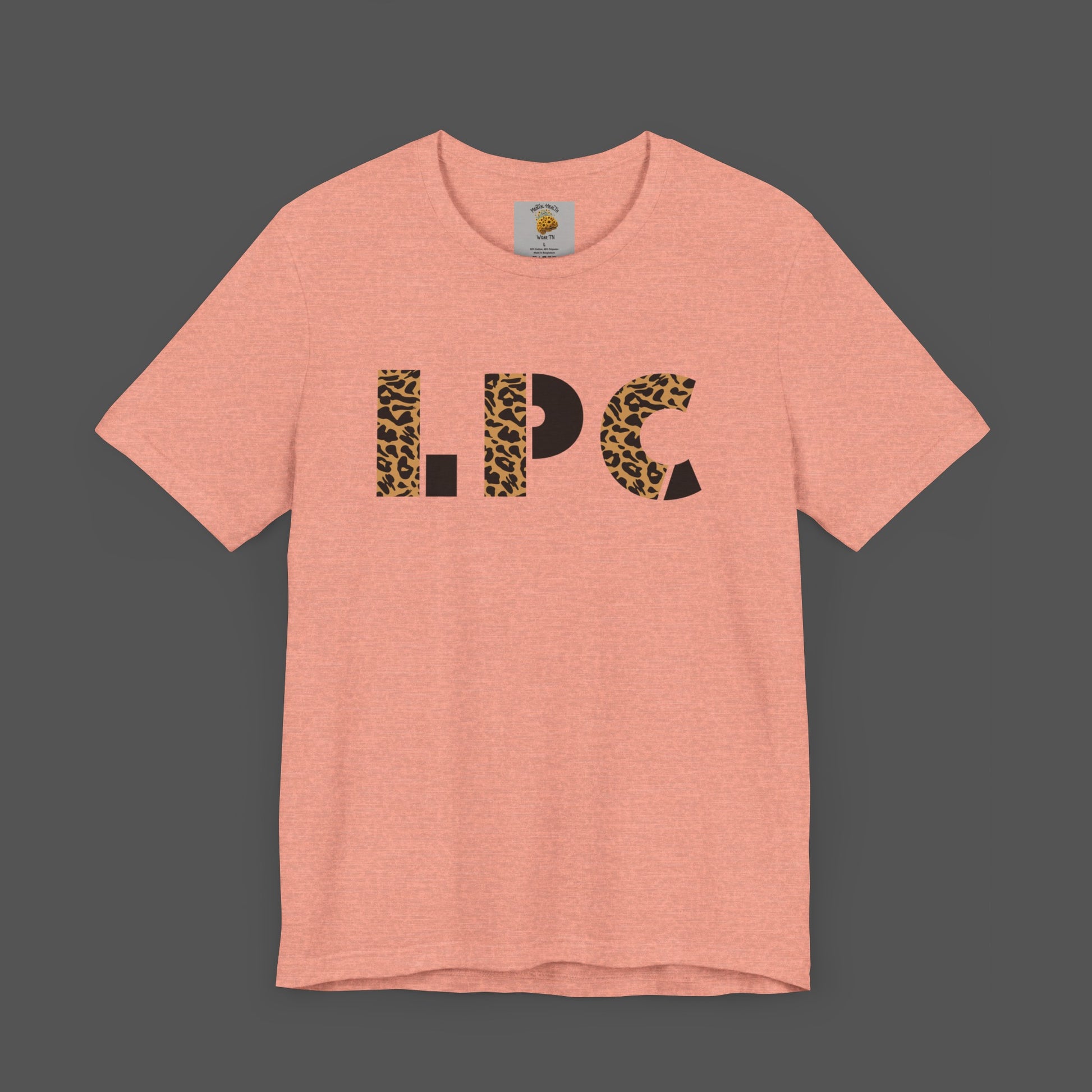 Cheetah Printed Licensed Professional Counselor-  Unisex Short Sleeve Tee - Mental Health Wear TN