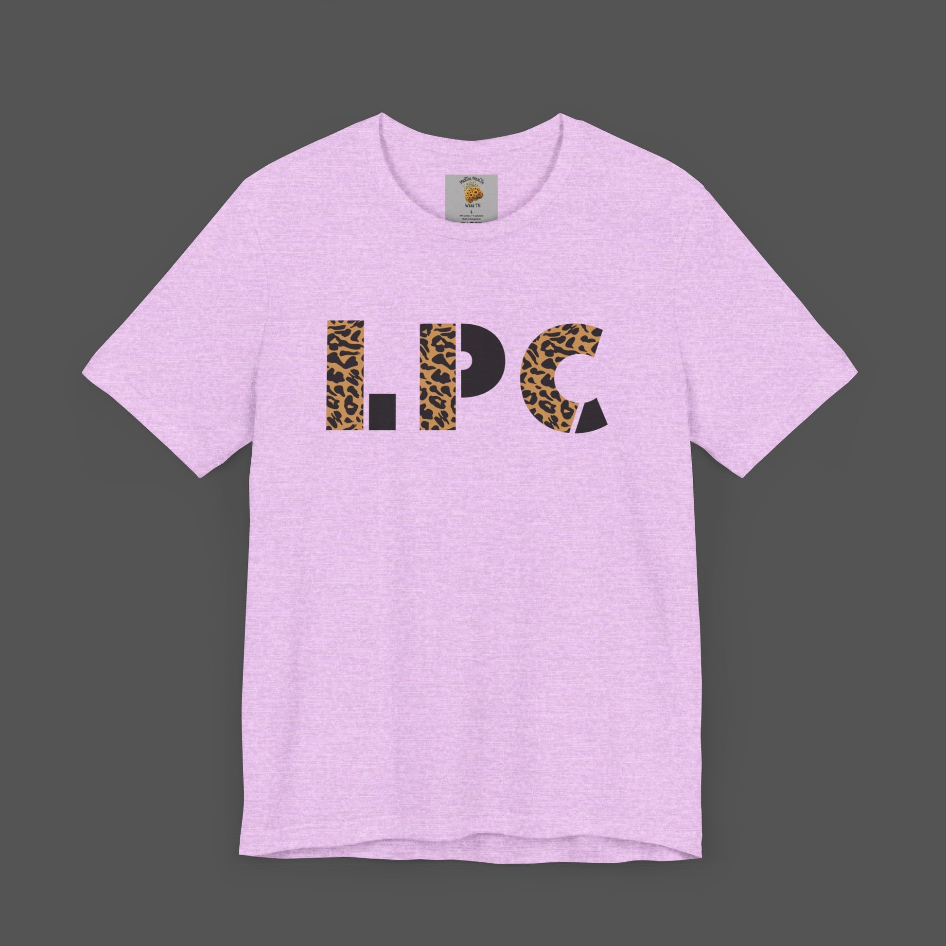 Cheetah Printed Licensed Professional Counselor-  Unisex Short Sleeve Tee - Mental Health Wear TN