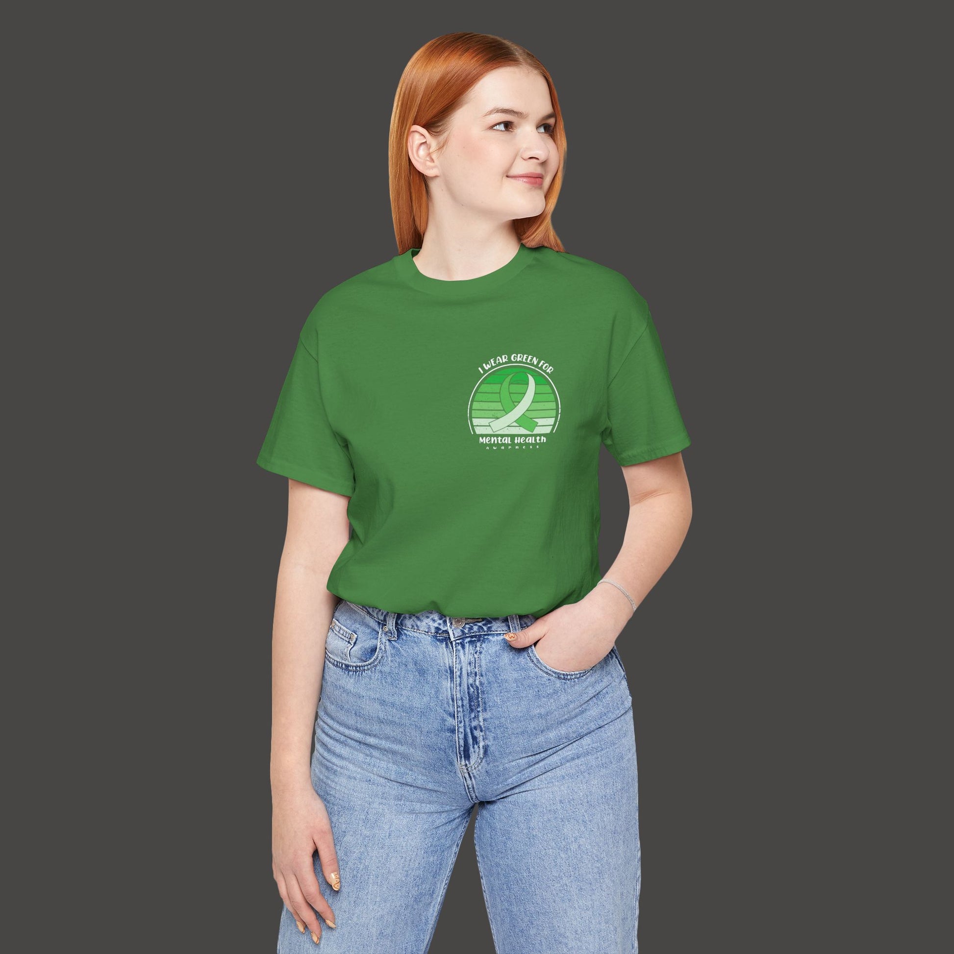 I Wear Green for Mental Health Awareness T-Shirt - Mental Health Wear TN