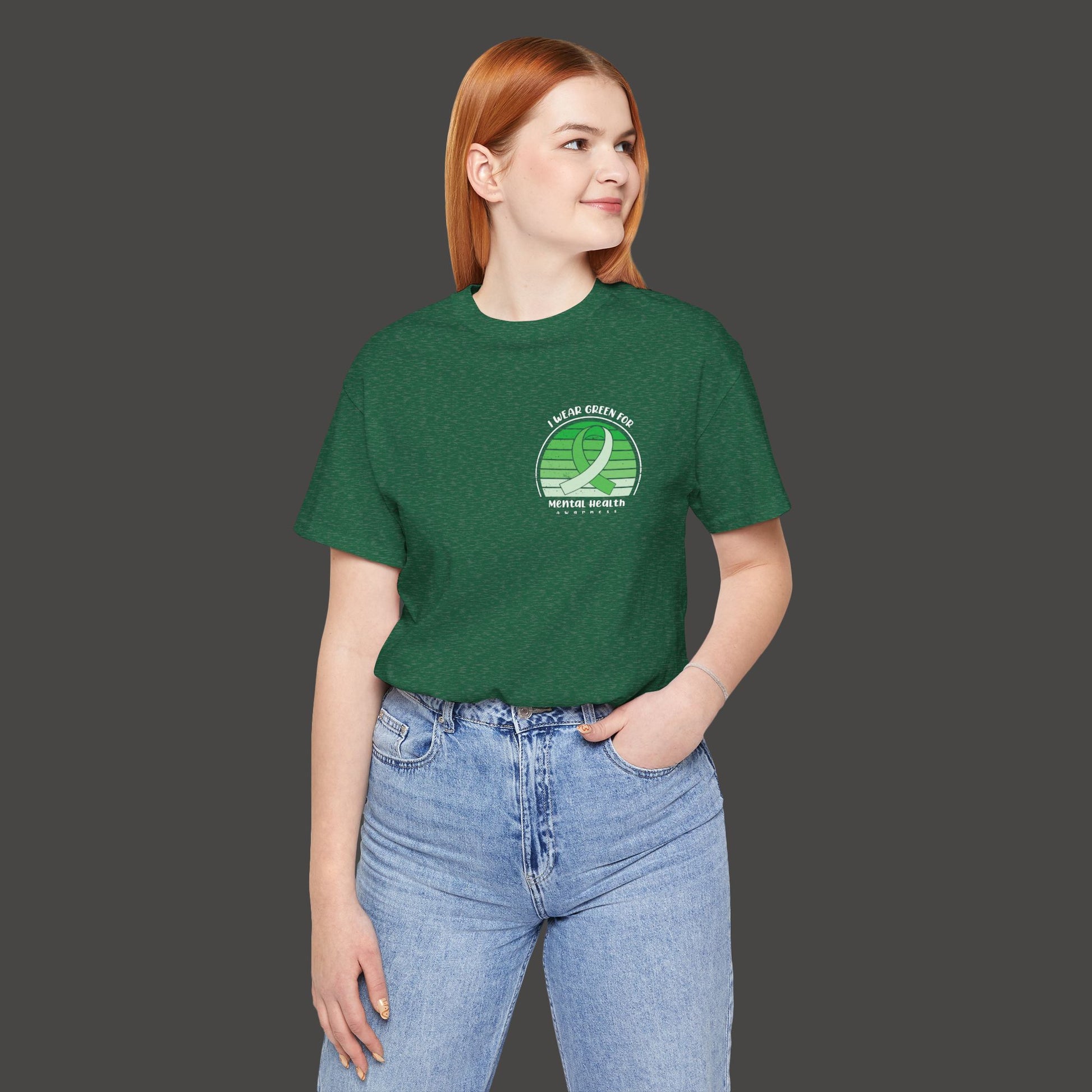 I Wear Green for Mental Health Awareness T-Shirt - Mental Health Wear TN