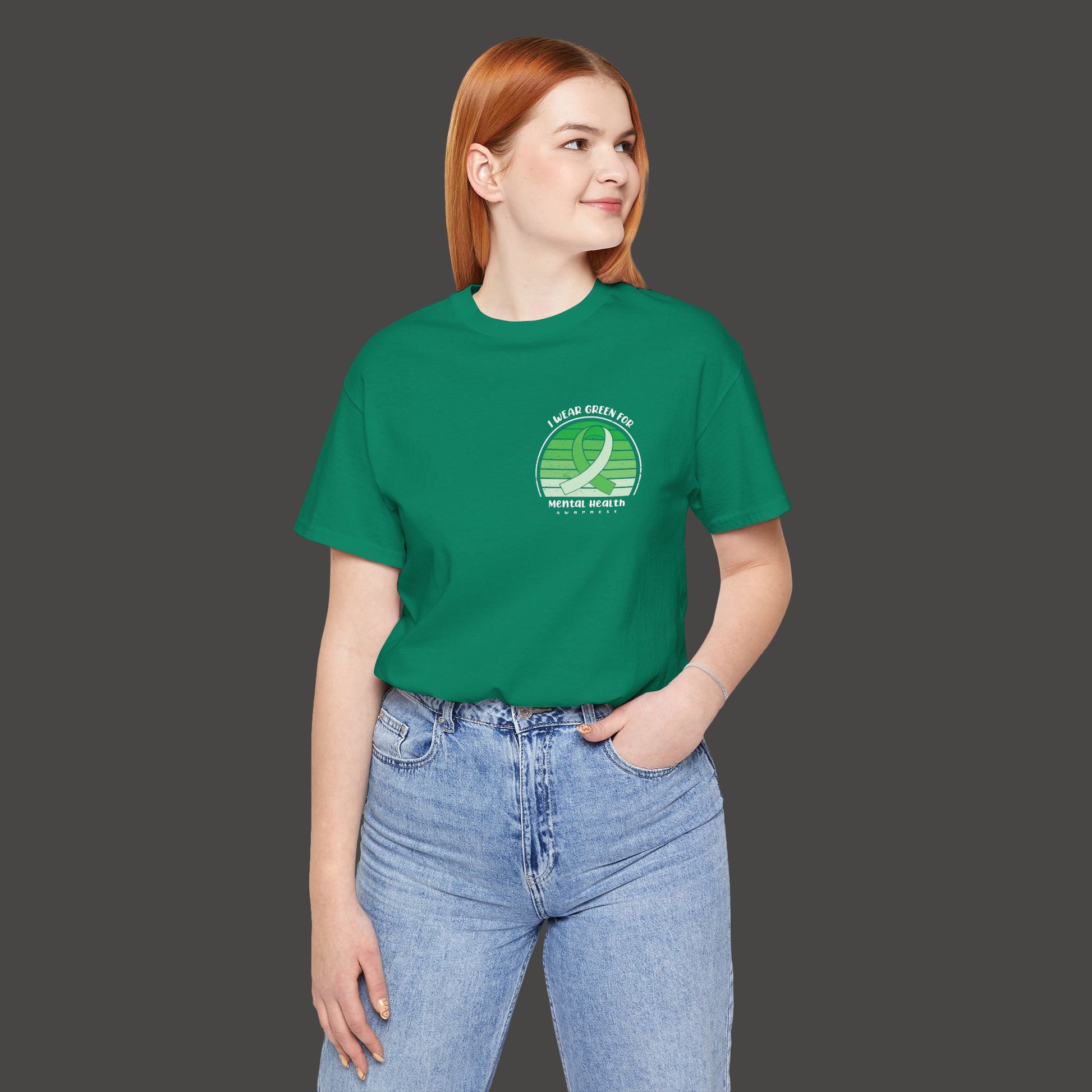 I Wear Green for Mental Health Awareness T-Shirt - Mental Health Wear TN