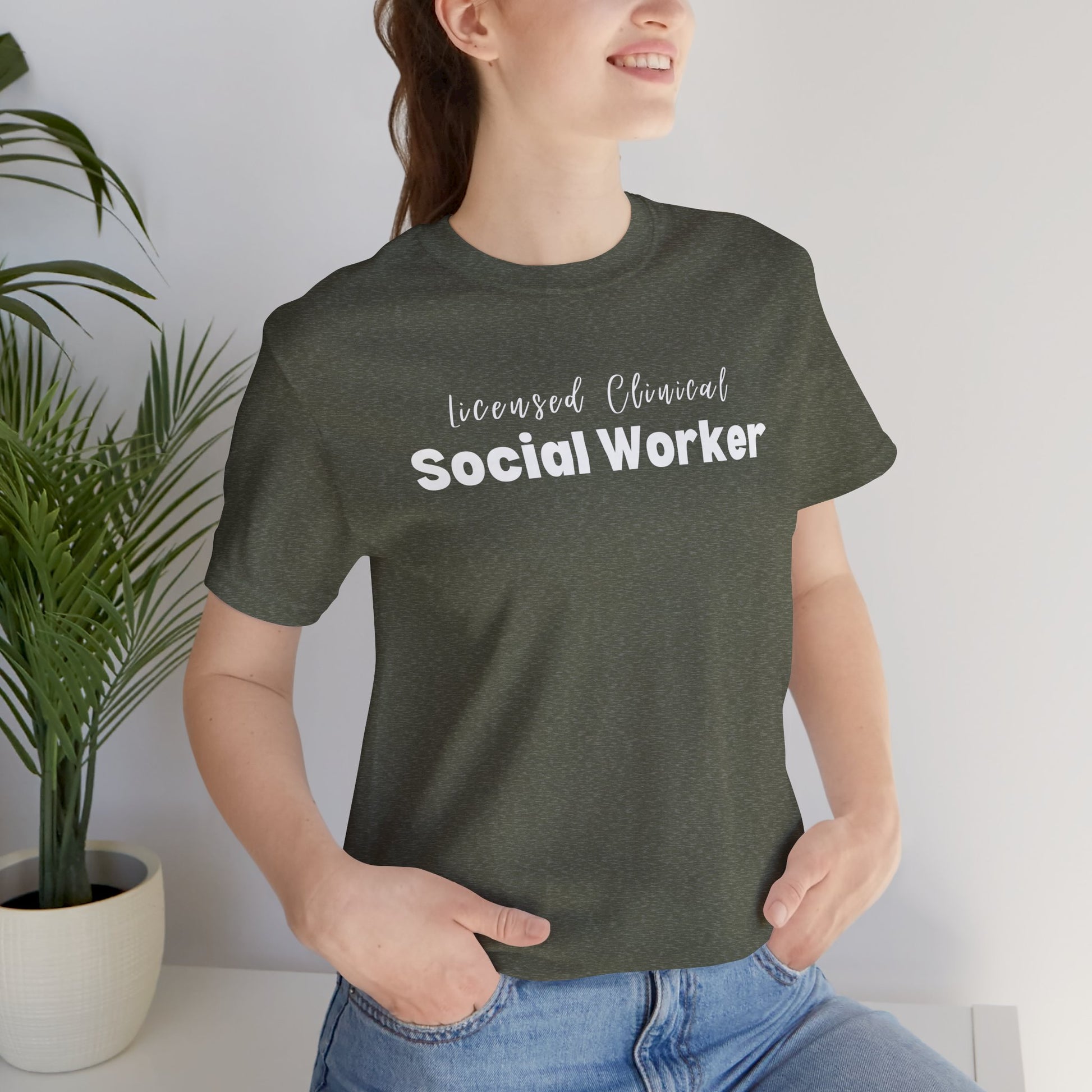 Licensed Clinical Social Worker  Short Sleeve Support Tee Shirt - Mental Health Wear TN